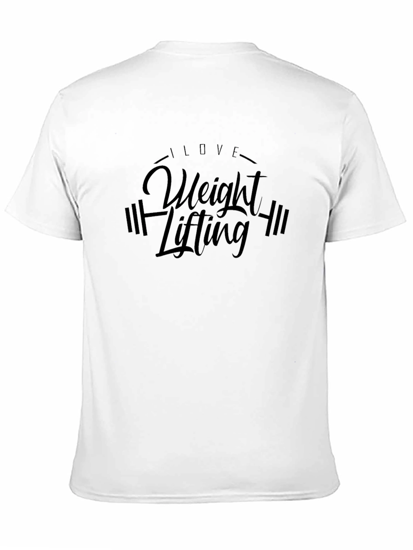 I Love Weight Lifting Black Graphic Tee