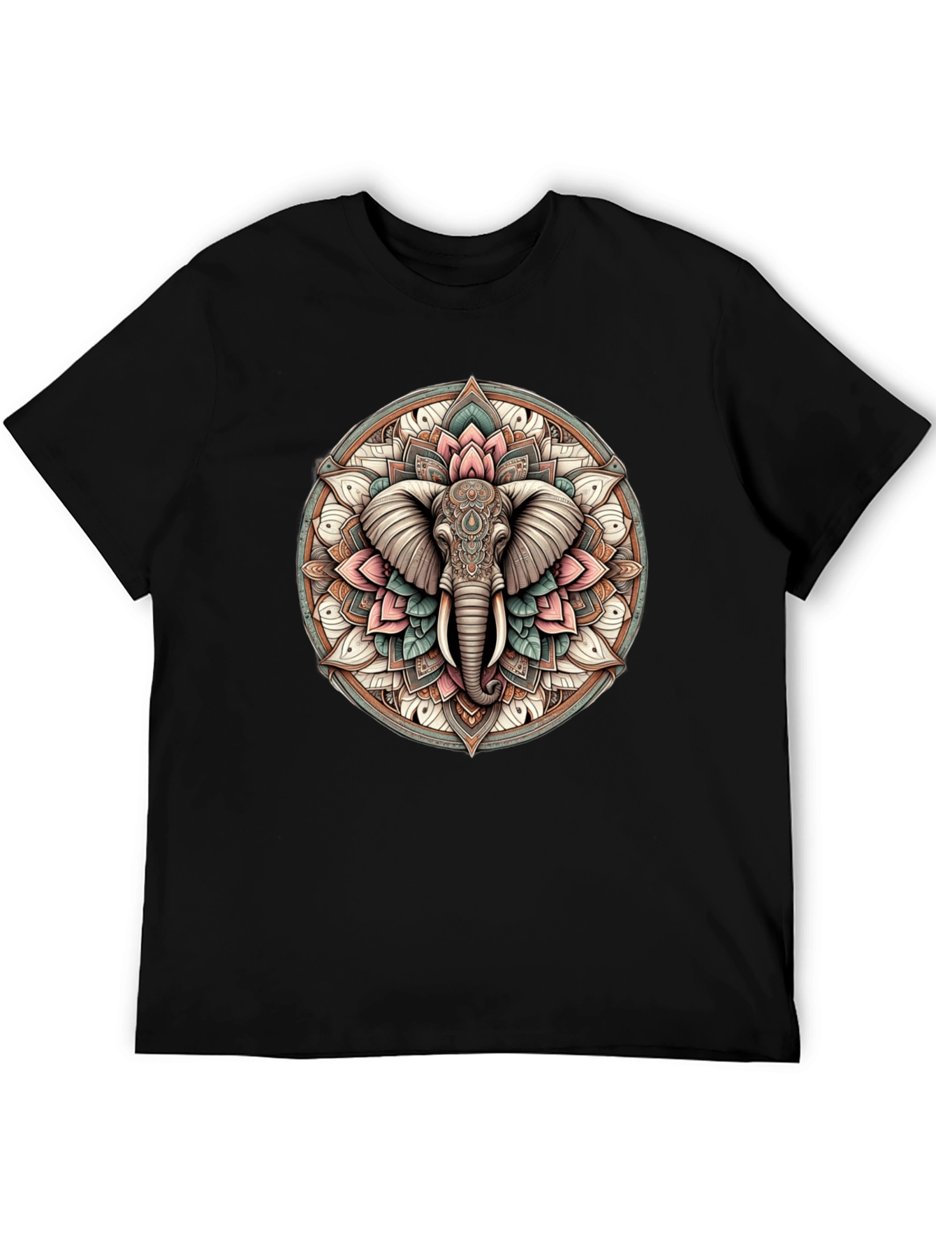 Elephant Mandala Graphic Tee - Stylish & Unique