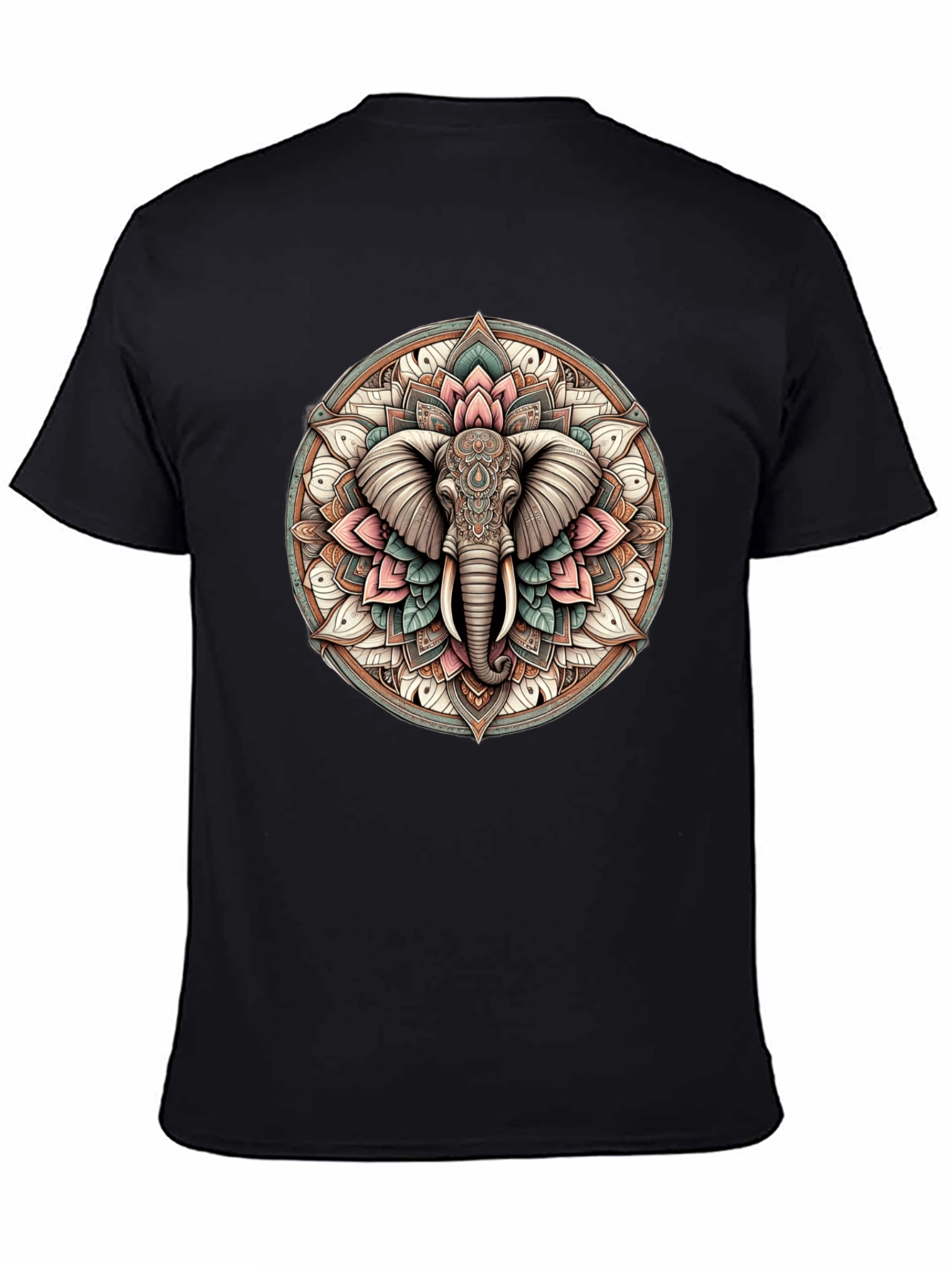 Elephant Mandala Graphic Tee - Stylish & Unique