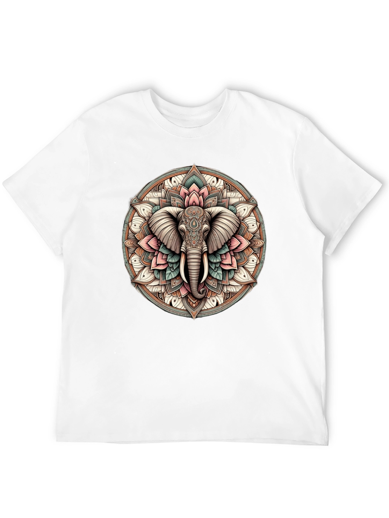 Elephant Mandala Graphic Tee - Stylish & Unique