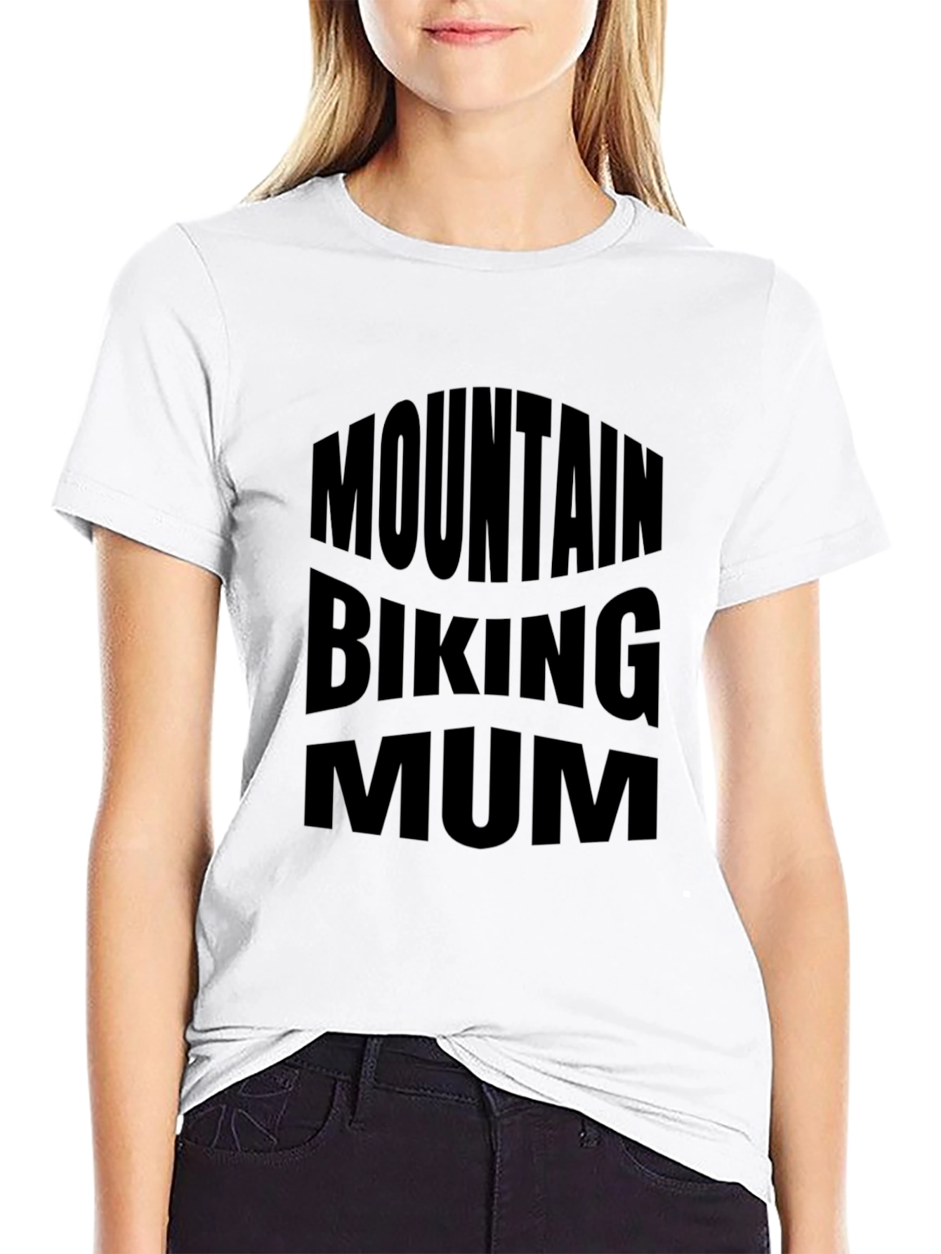 Mountain Biking Mum T-Shirt - Black
