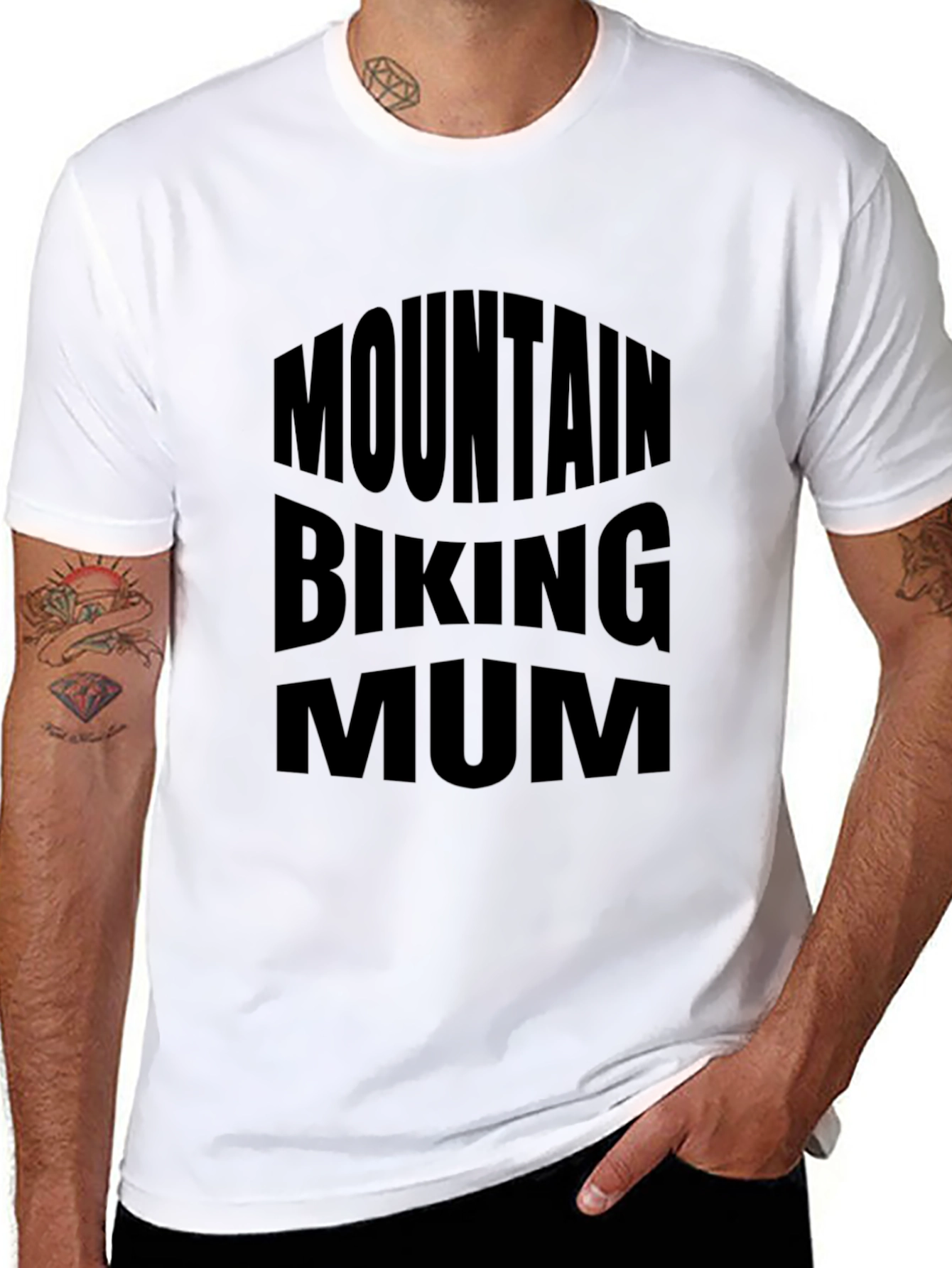 Mountain Biking Mum T-Shirt - Black