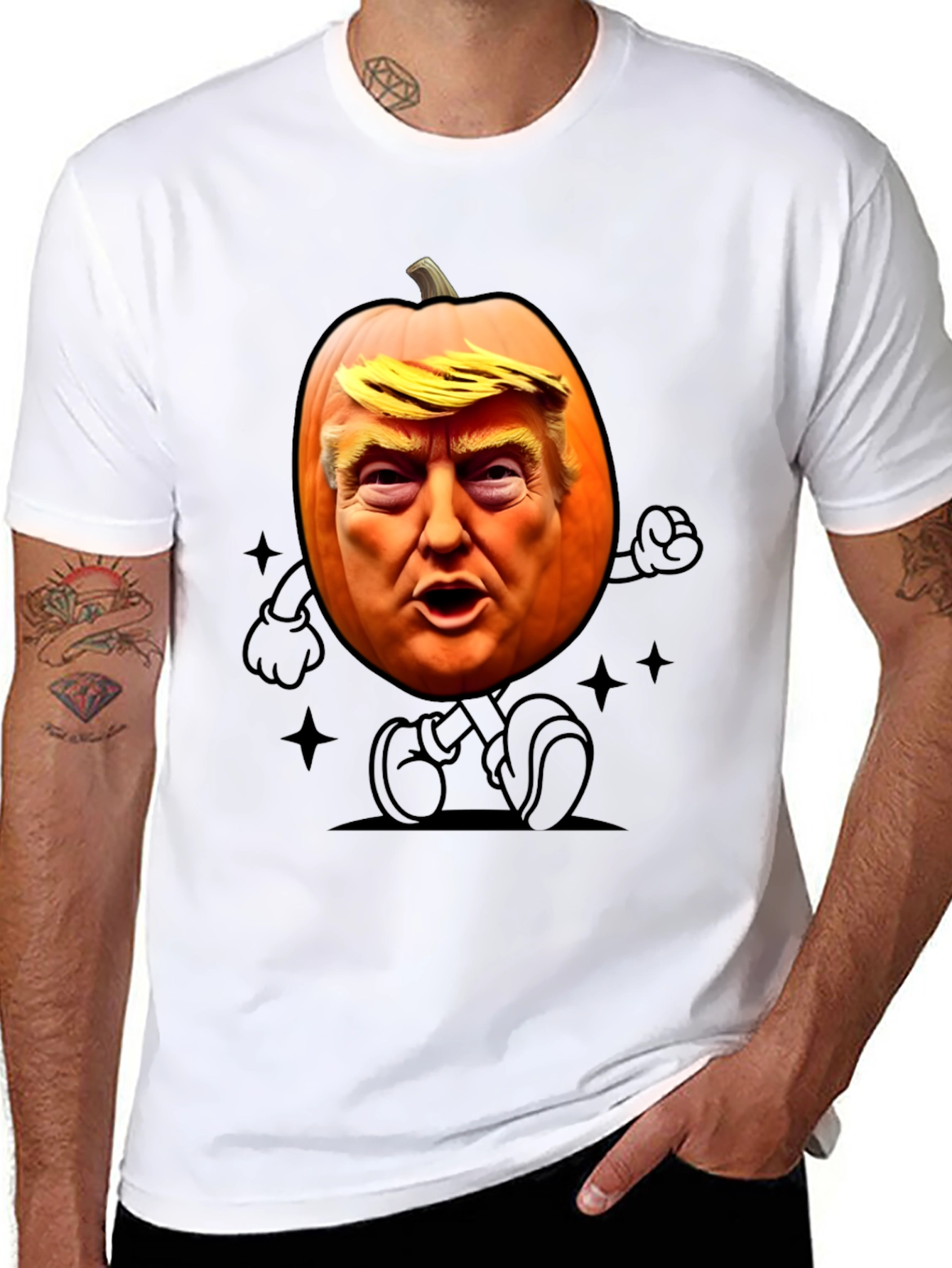 Trumpkin Halloween T-Shirt - Funny Pumpkin Design