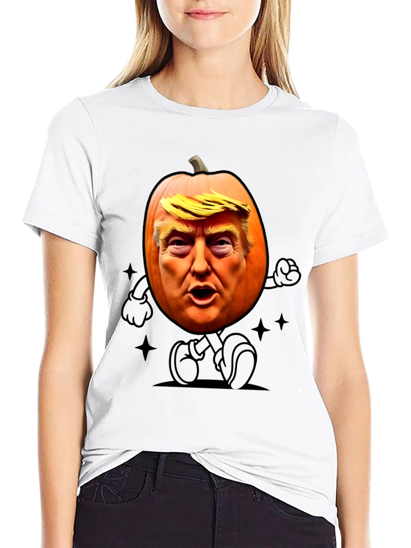 Trumpkin Halloween T-Shirt - Funny Pumpkin Design
