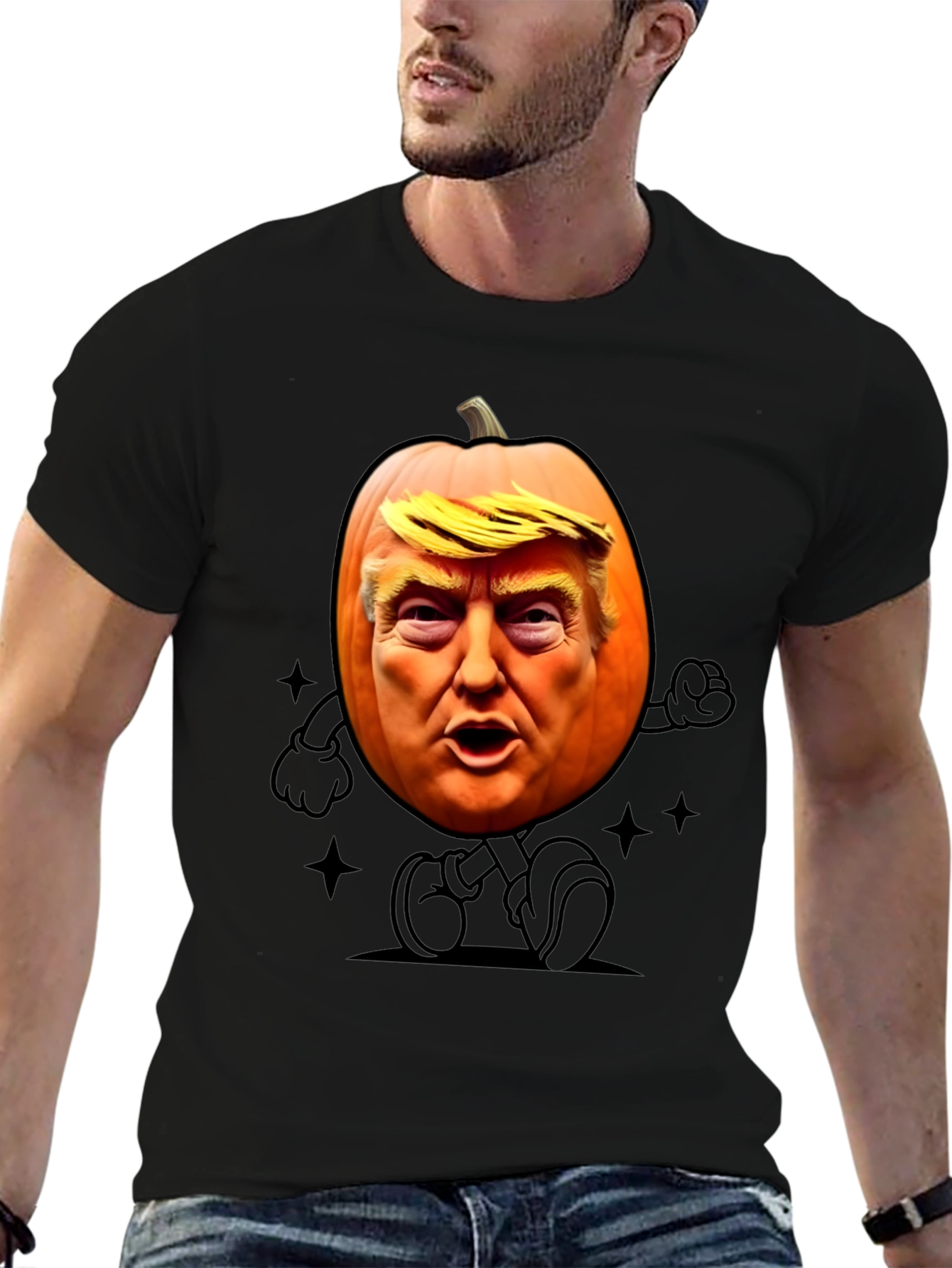 Trumpkin Halloween T-Shirt - Funny Pumpkin Design