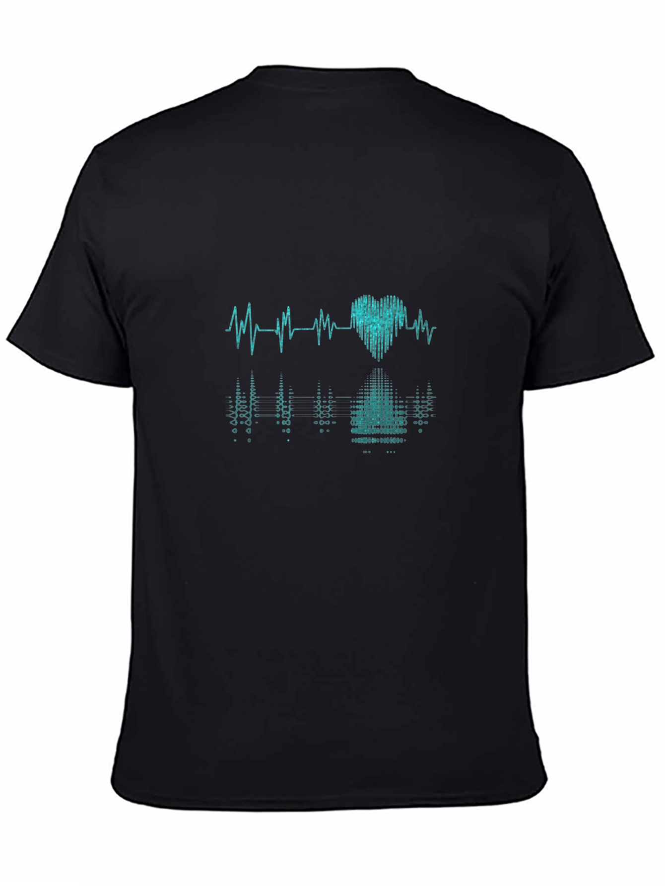 Heartbeat Graphic Tee - Black Casual T-Shirt