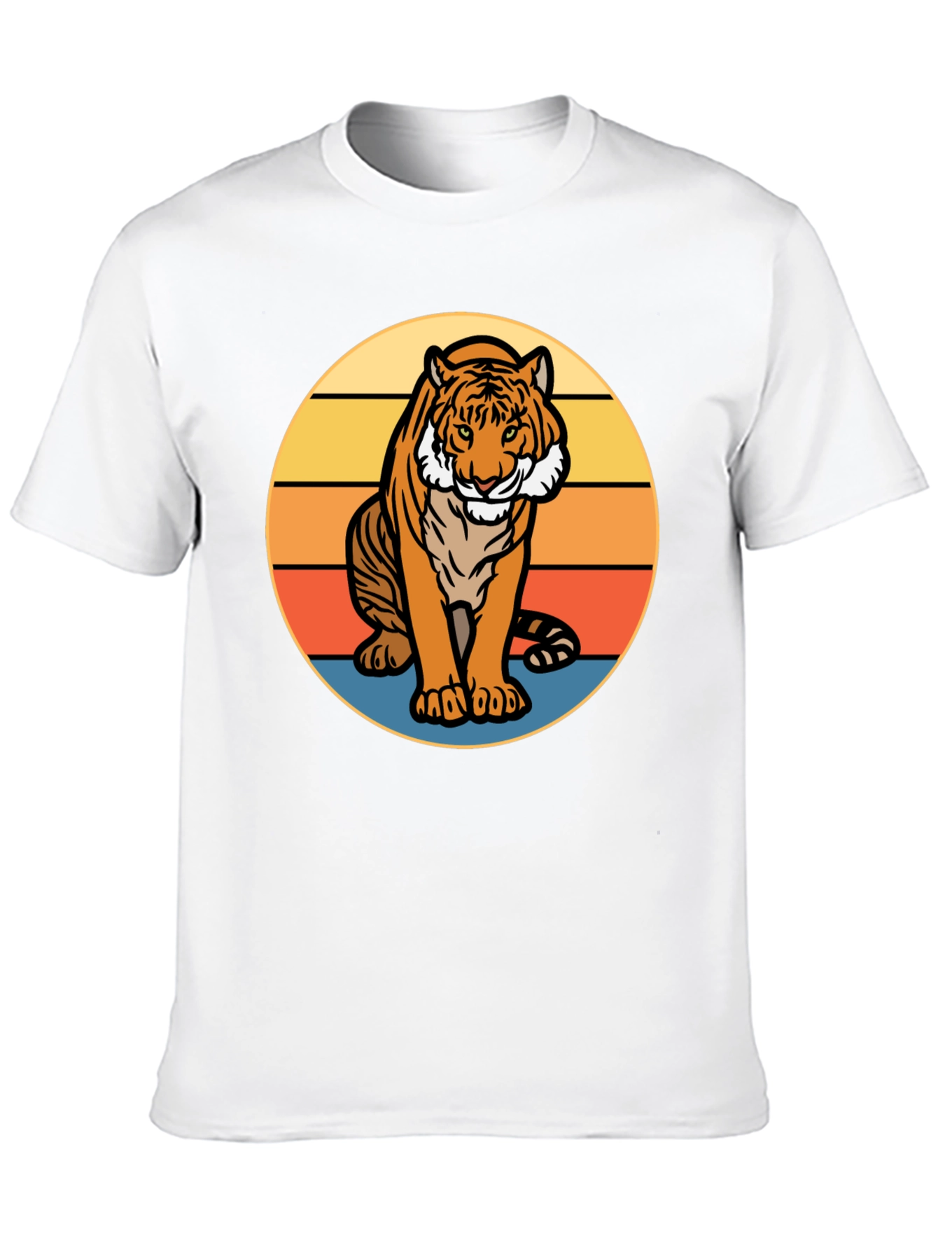 Retro Tiger Graphic Tee - Black