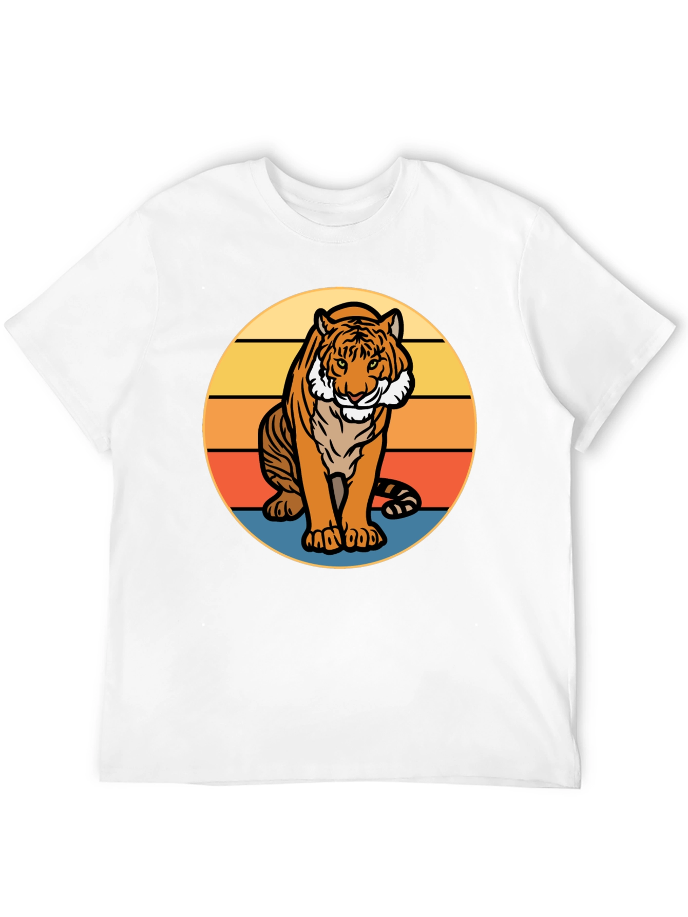 Retro Tiger Graphic Tee - Black
