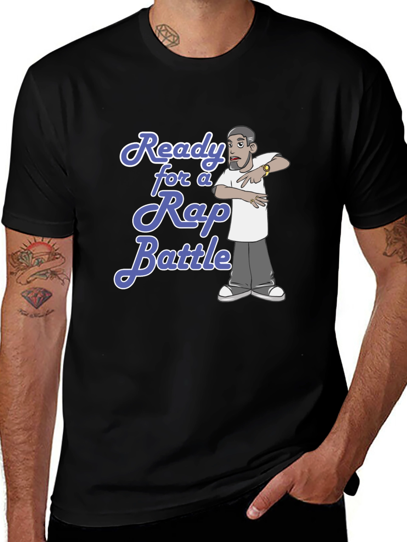 Ready for Rap Battle Black T-Shirt