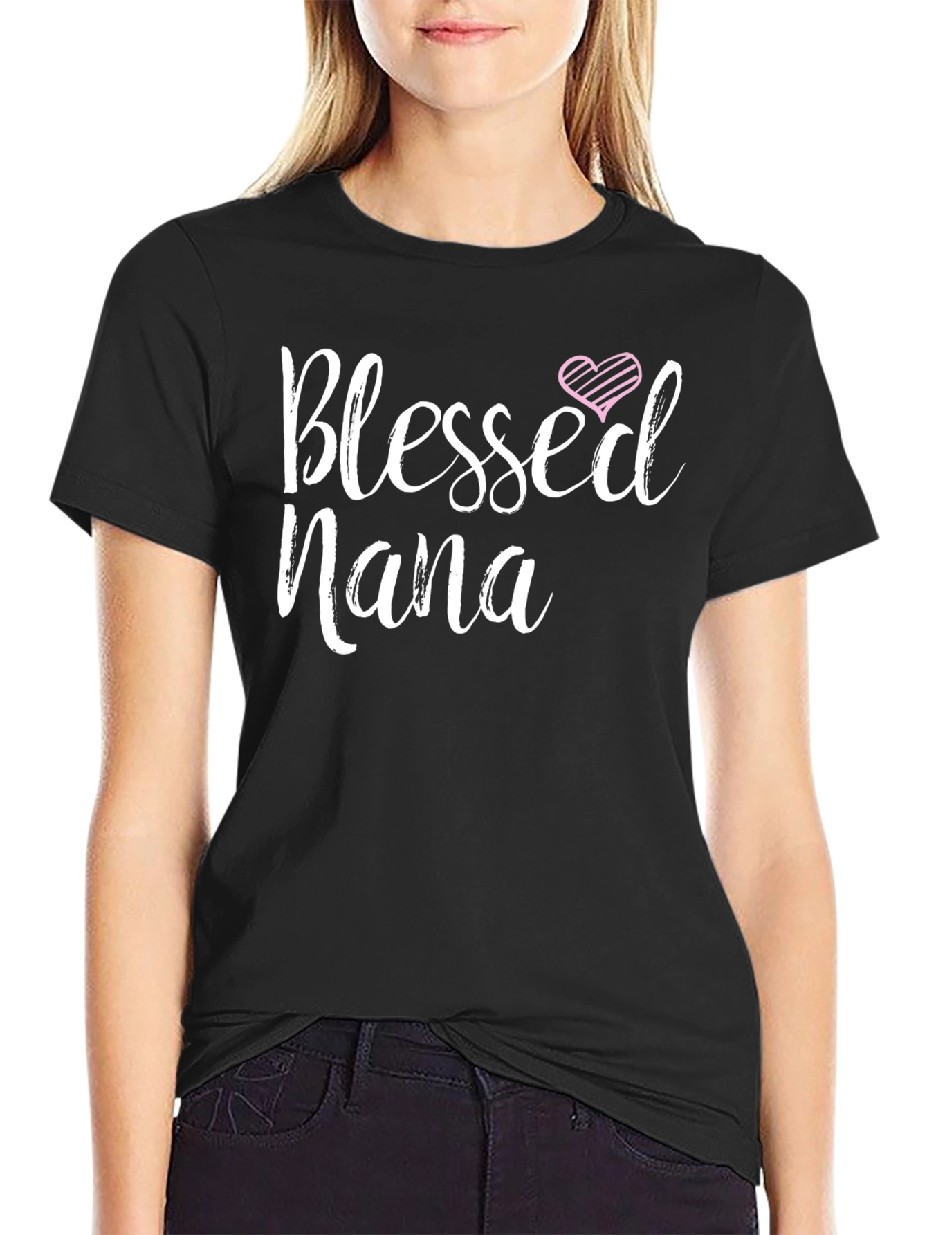 Blessed Nana T-Shirt - Heart Design