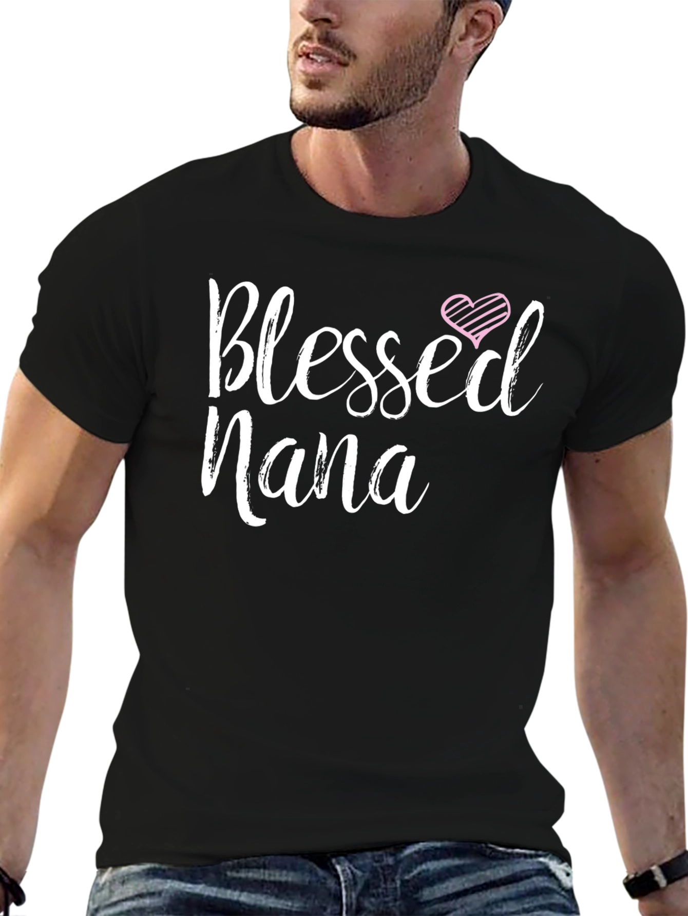 Blessed Nana T-Shirt - Heart Design