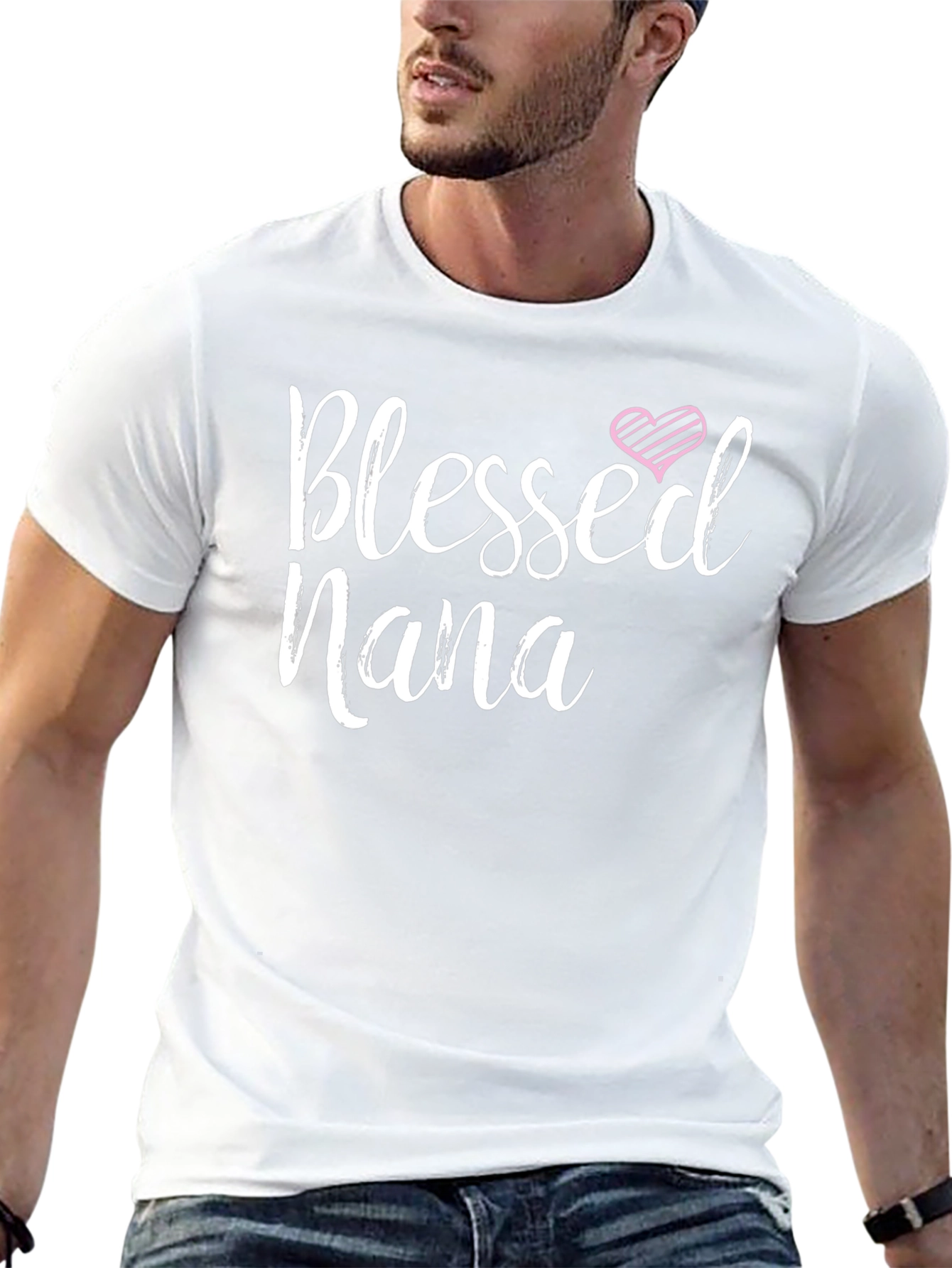 Blessed Nana T-Shirt - Heart Design
