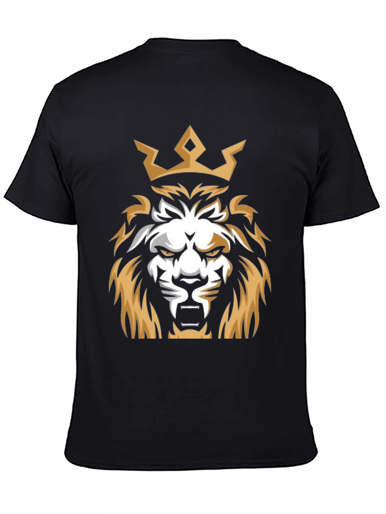 King Lion Graphic T-Shirt - Black Cotton Tee