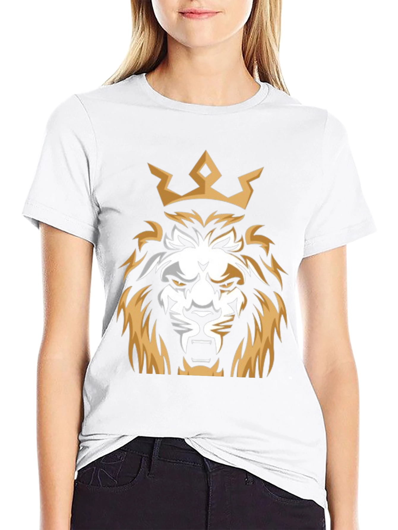 King Lion Graphic T-Shirt - Black Cotton Tee