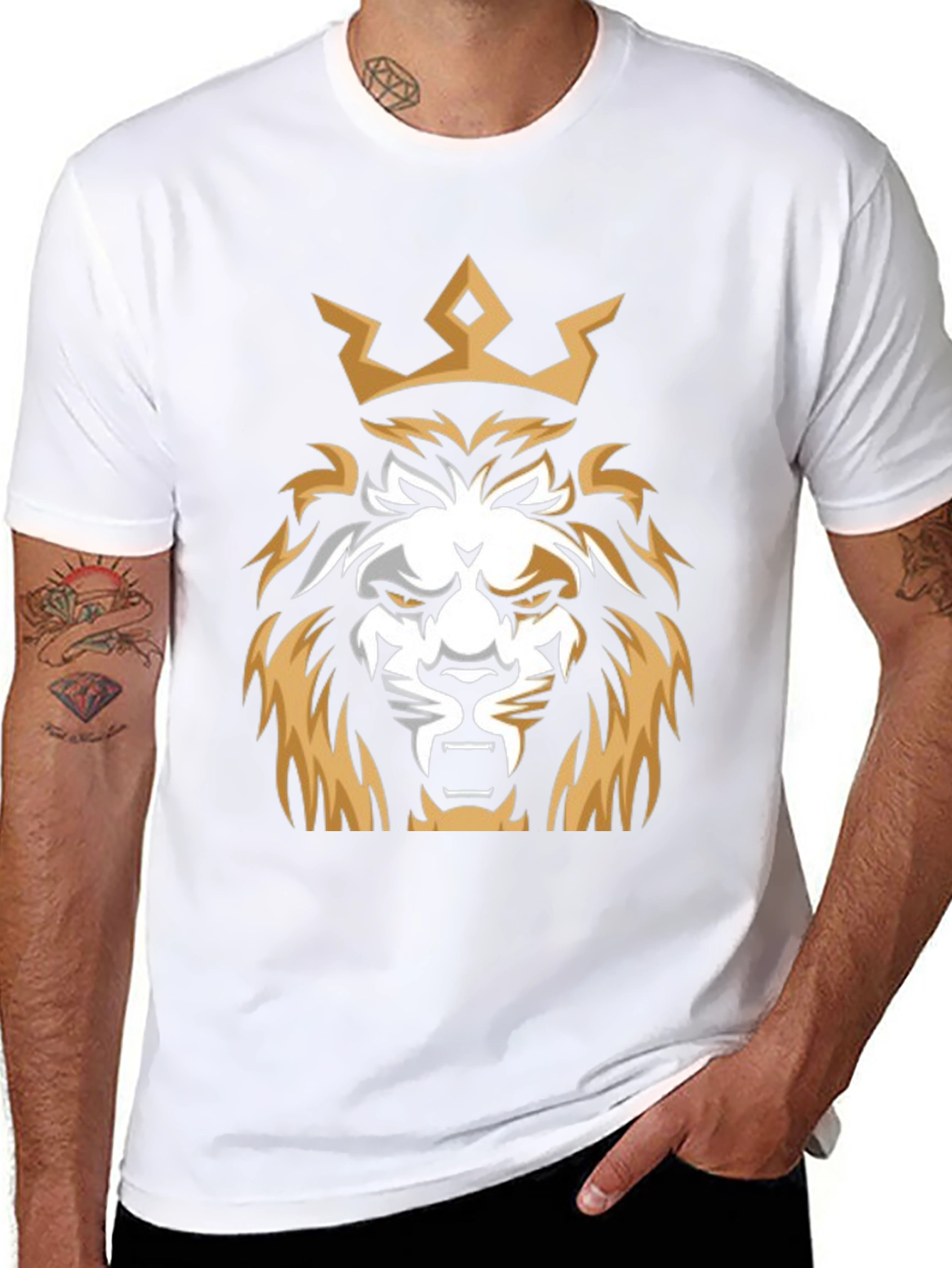 King Lion Graphic T-Shirt - Black Cotton Tee