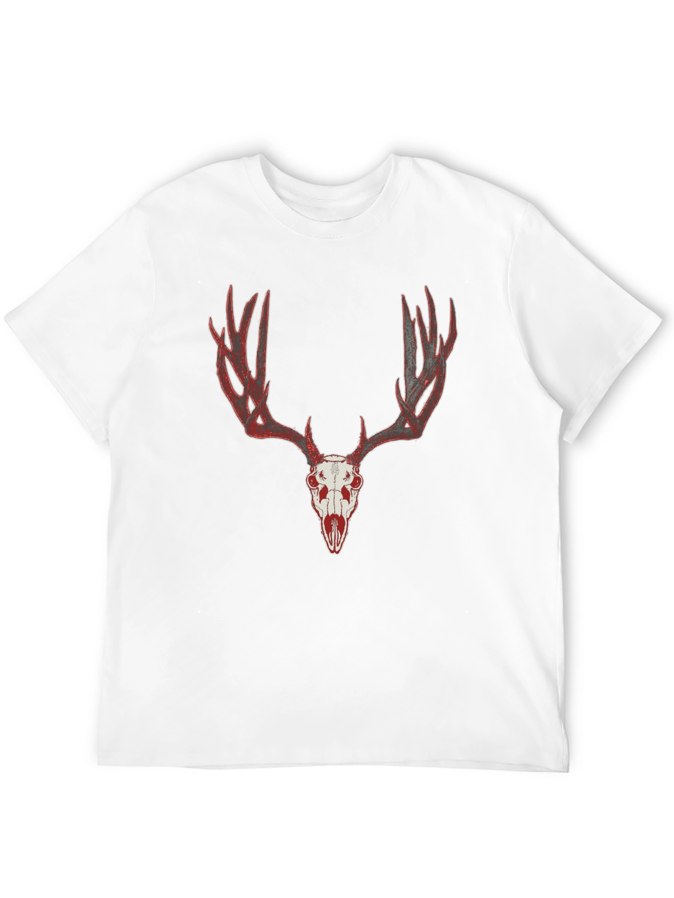 Deer Skull Graphic Tee - Mens Black T-Shirt