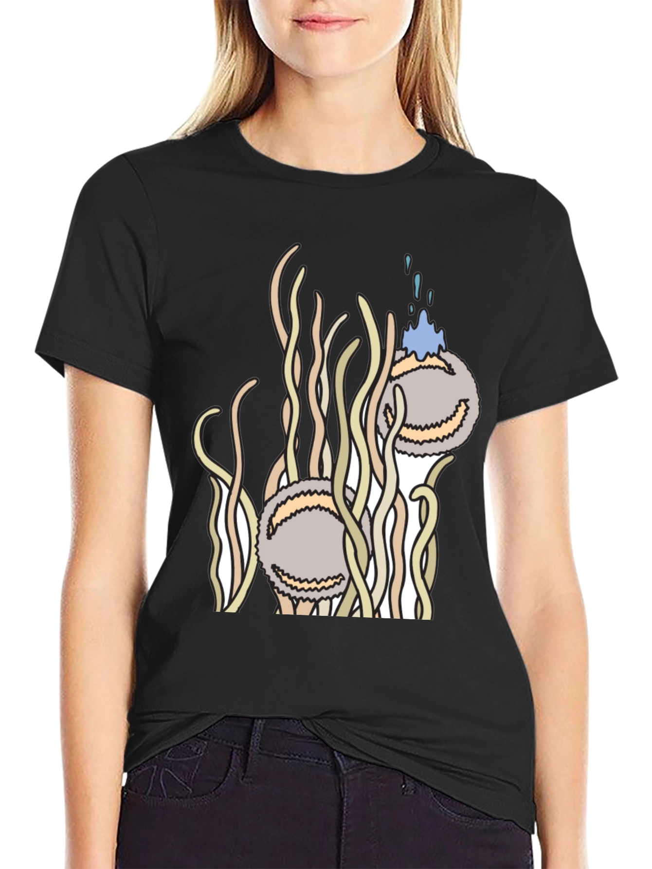 Abstract Spaghetti & Meatball Graphic Tee