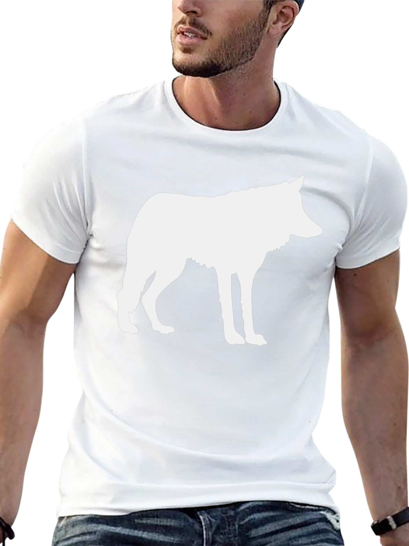 Wolf Silhouette Graphic T-Shirt
