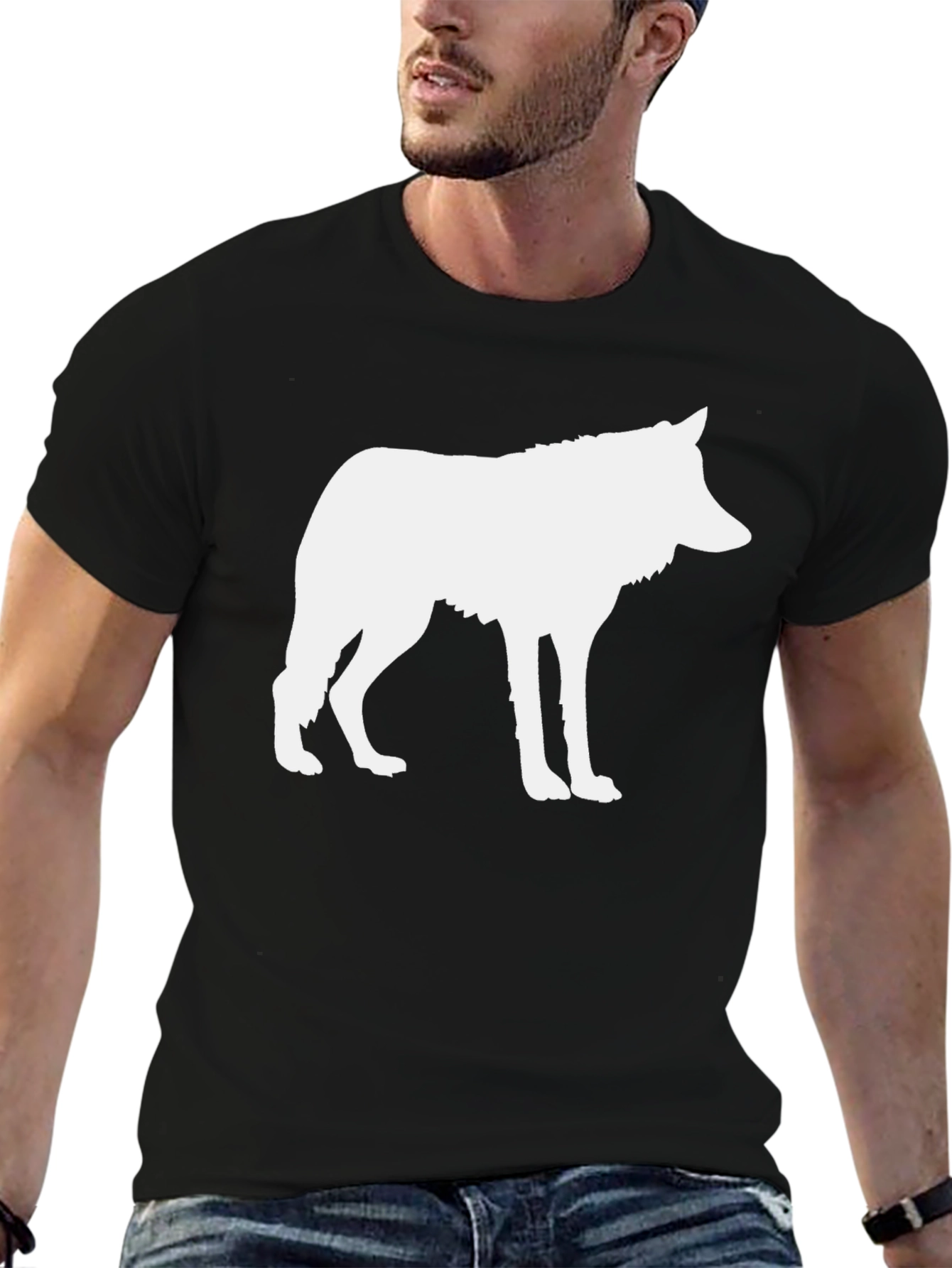 Wolf Silhouette Graphic T-Shirt