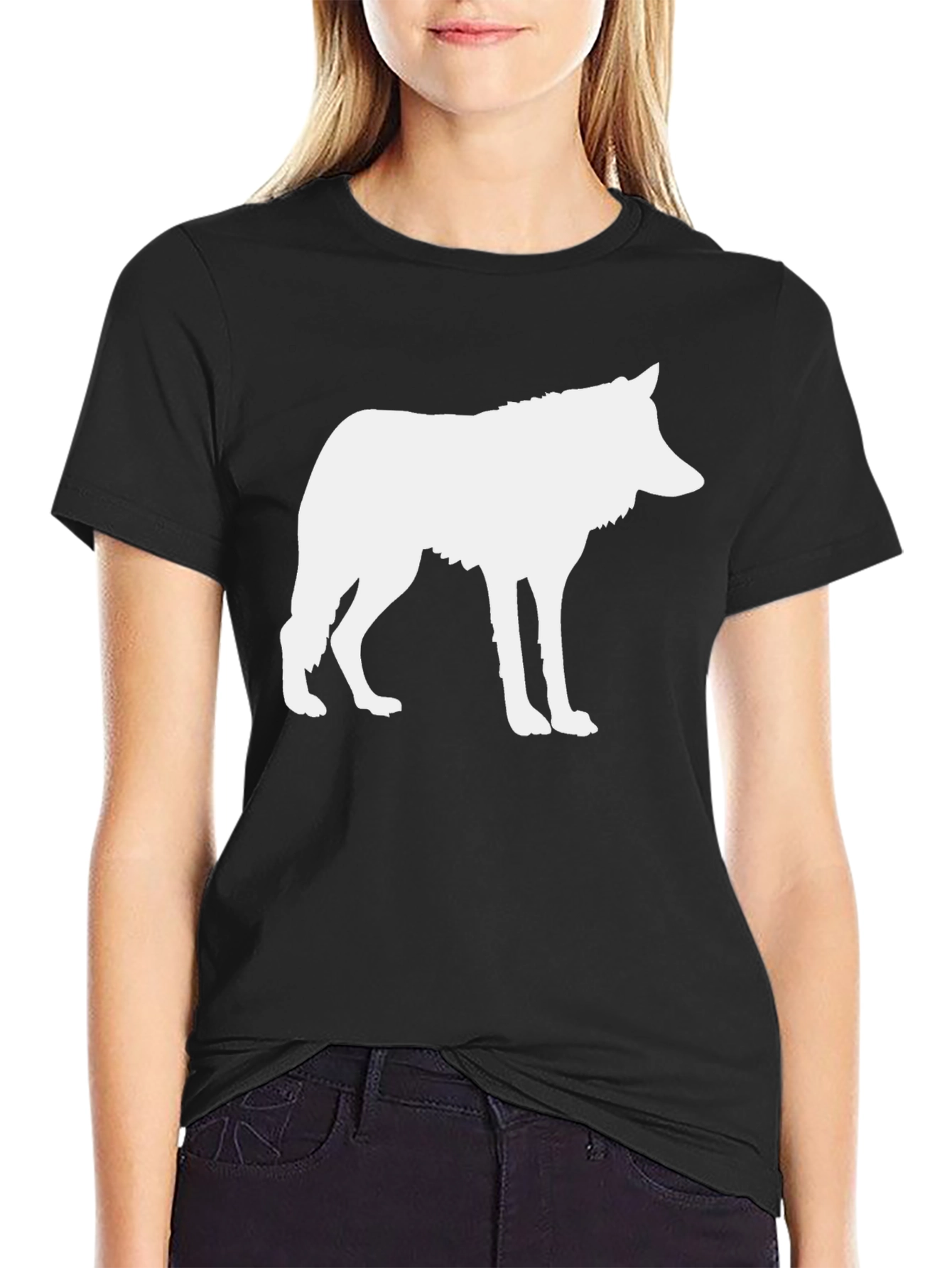 Wolf Silhouette Graphic T-Shirt