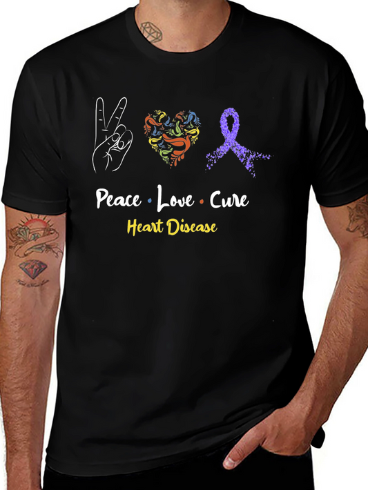 Peace Love Cure Heart Disease T-Shirt