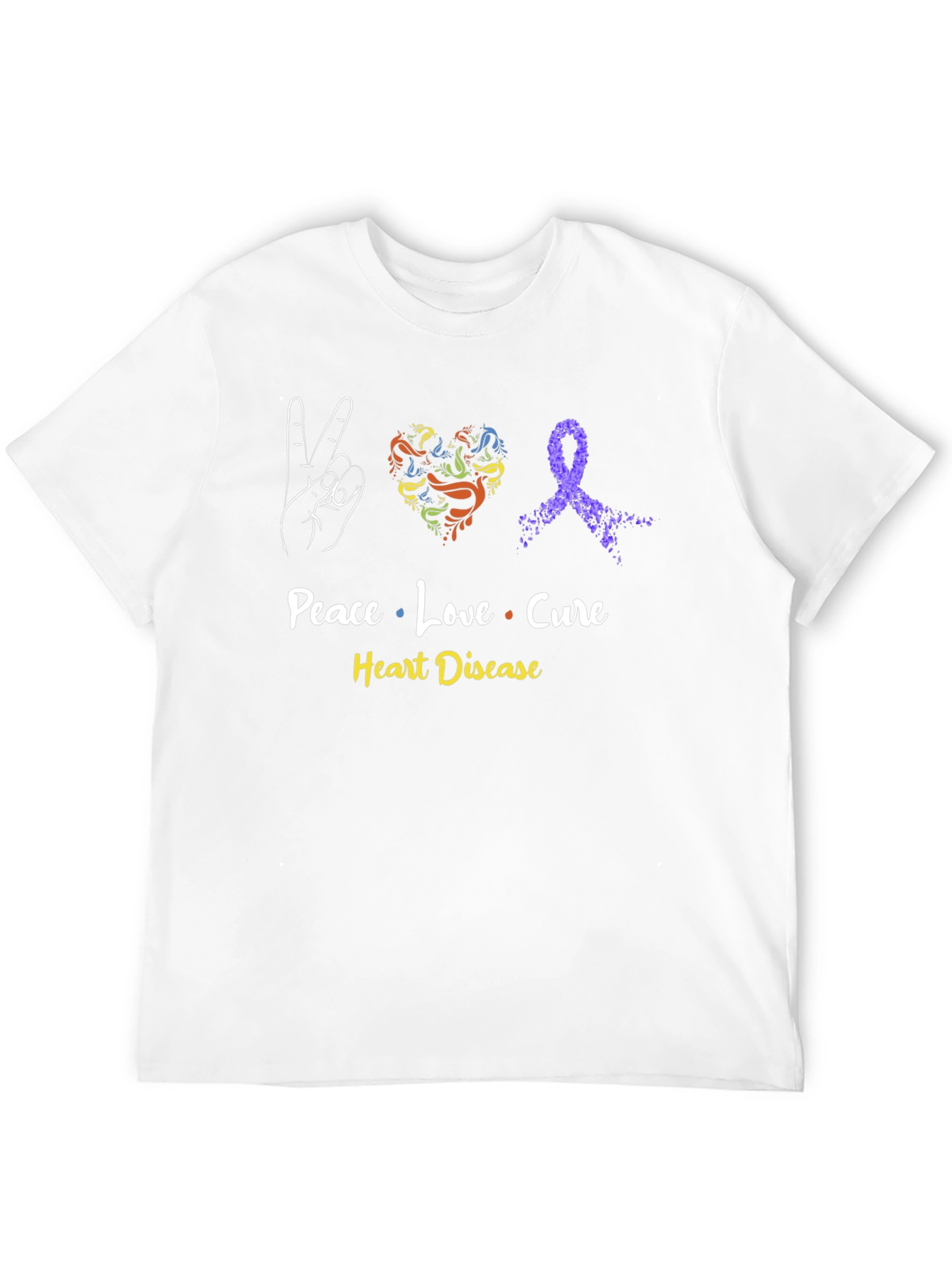 Peace Love Cure Heart Disease T-Shirt