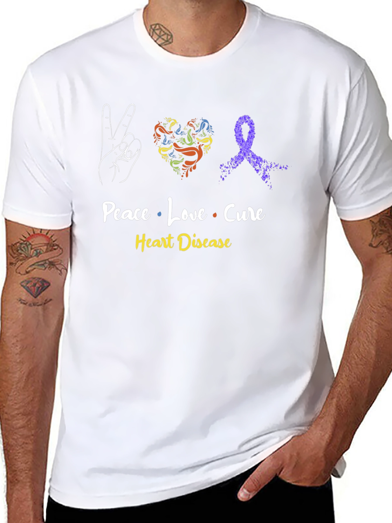 Peace Love Cure Heart Disease T-Shirt