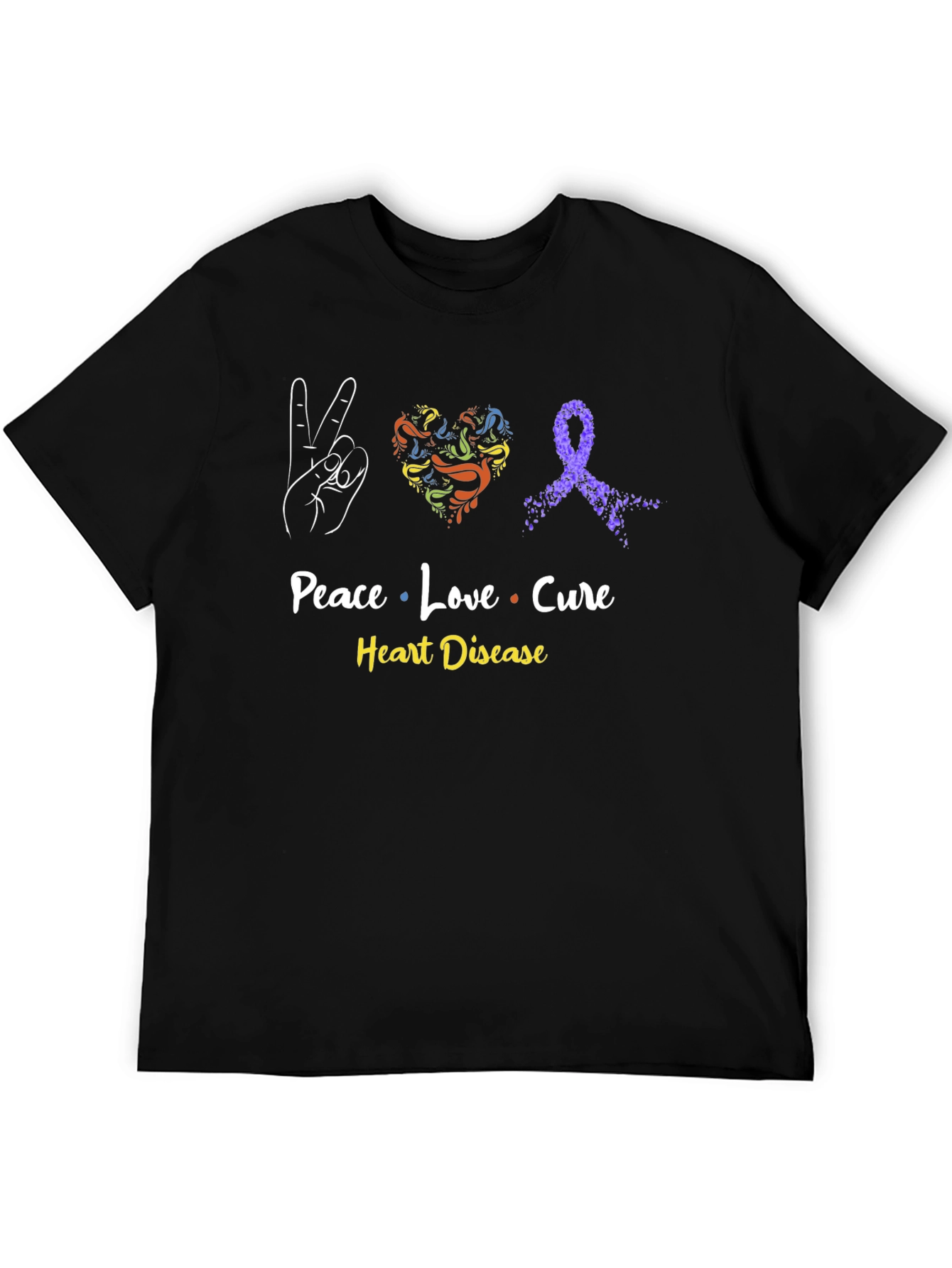 Peace Love Cure Heart Disease T-Shirt