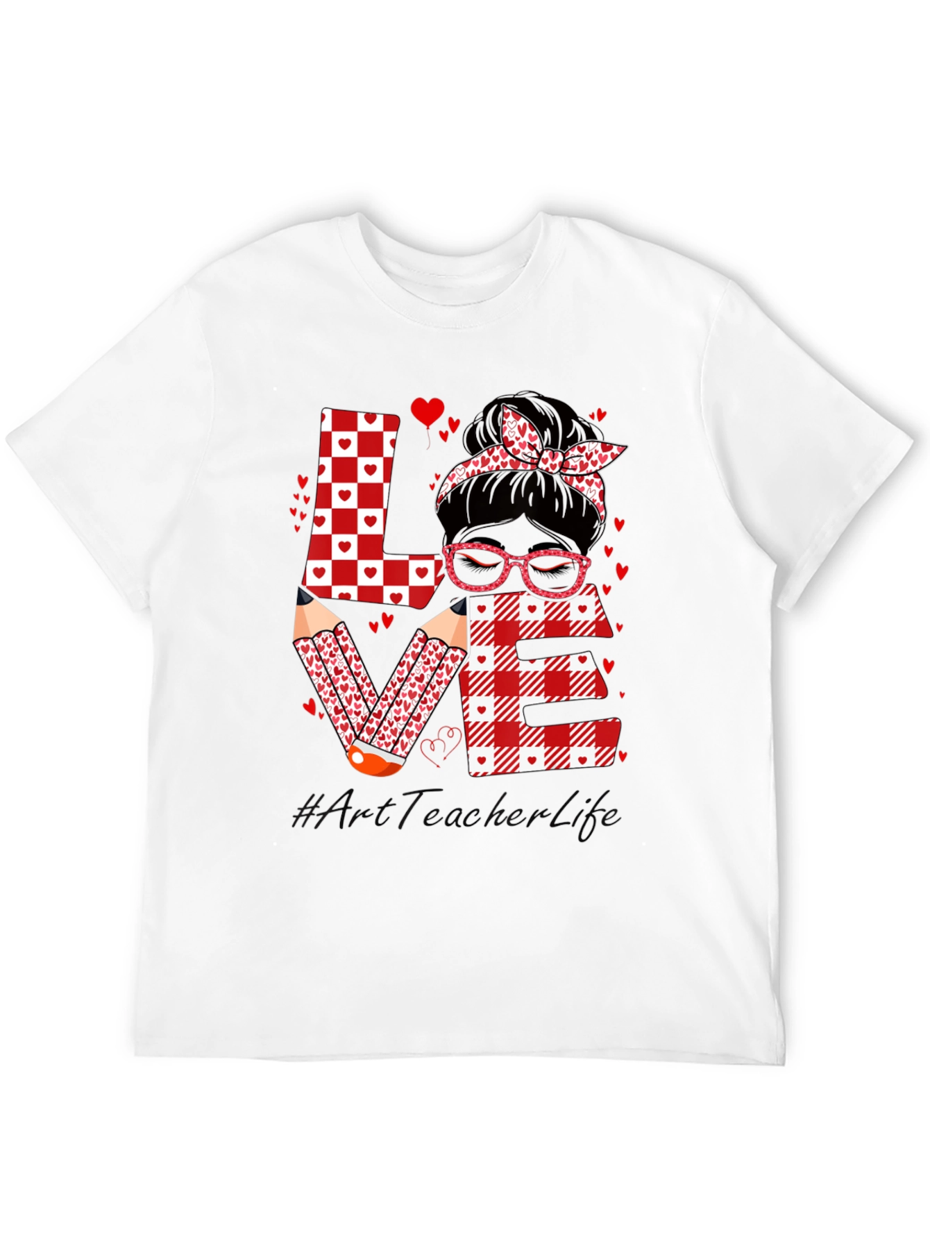 Art Teacher Valentines Day Love T-Shirt