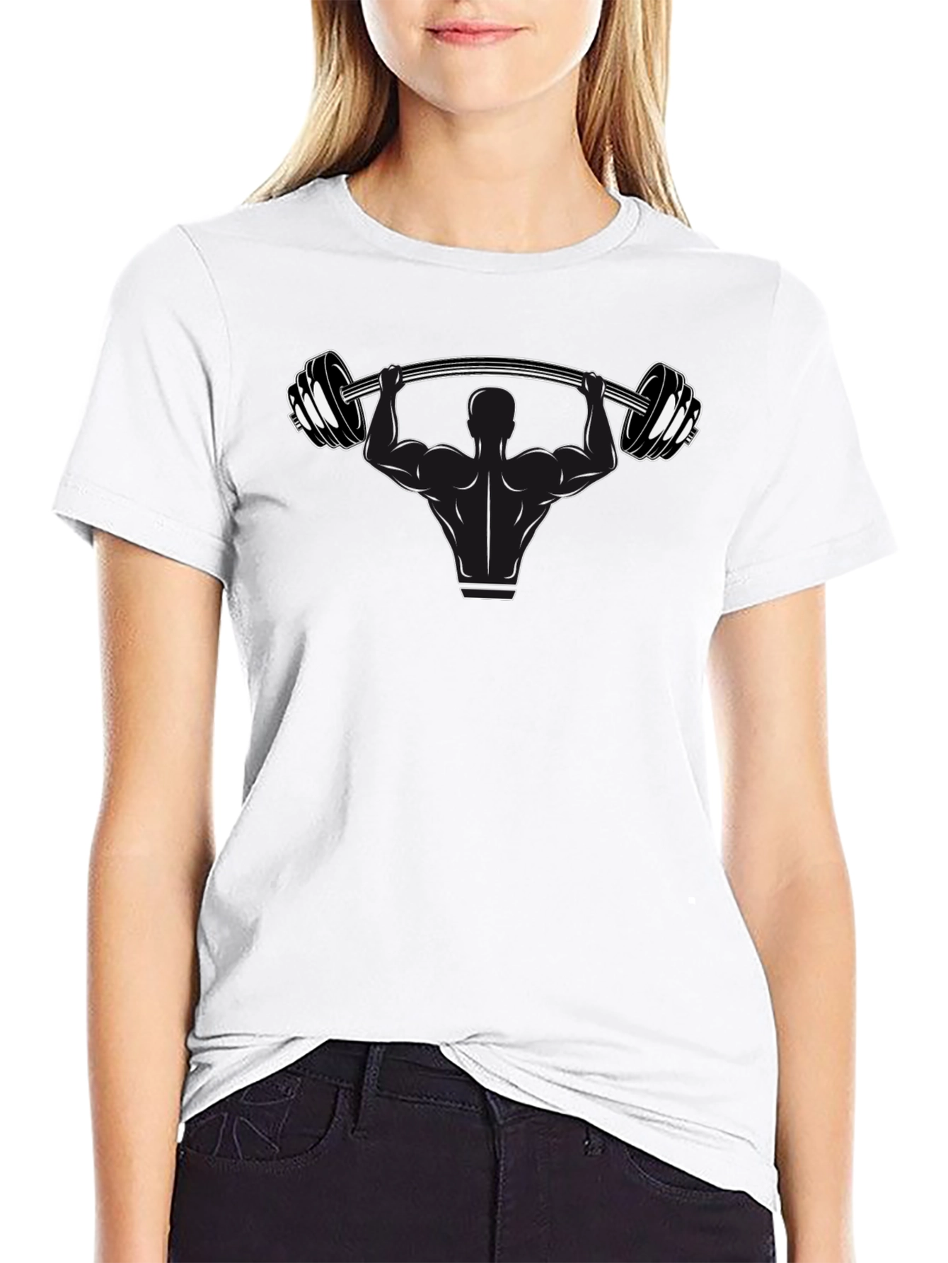 Weightlifting Graphic Black T-Shirt