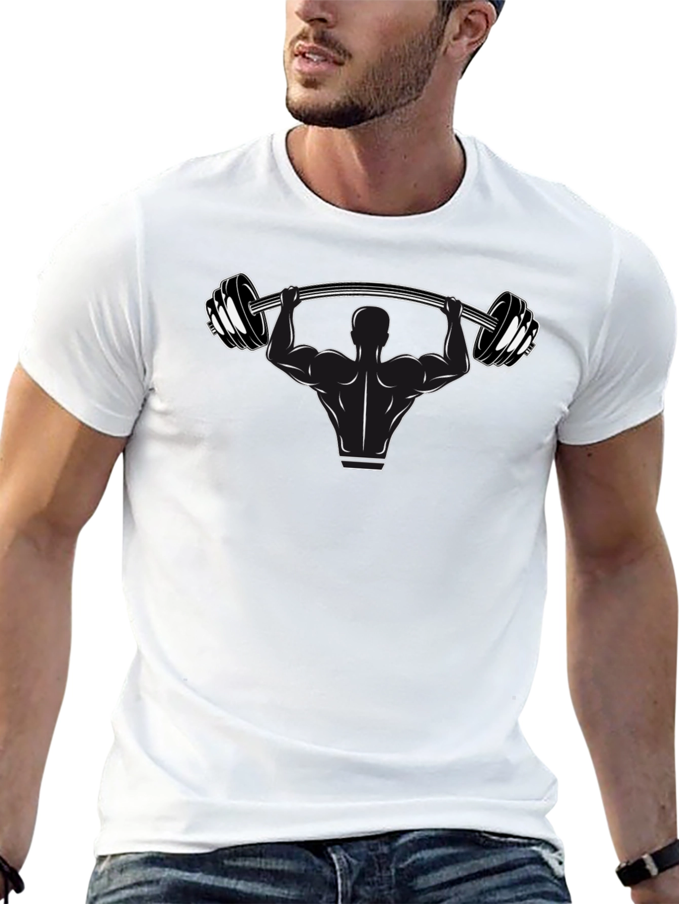 Weightlifting Graphic Black T-Shirt