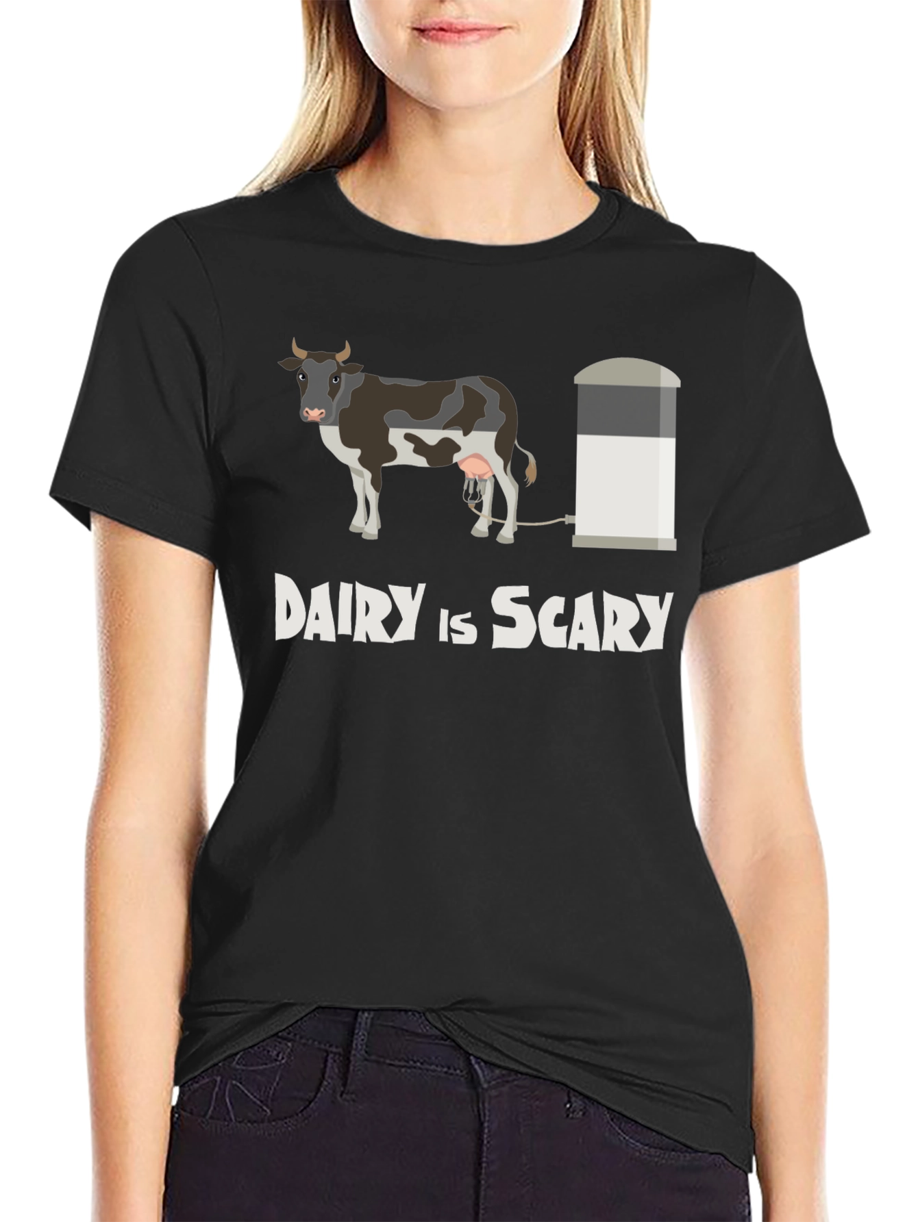 Dairy is Scary T-Shirt - Vegan Graphic Tee