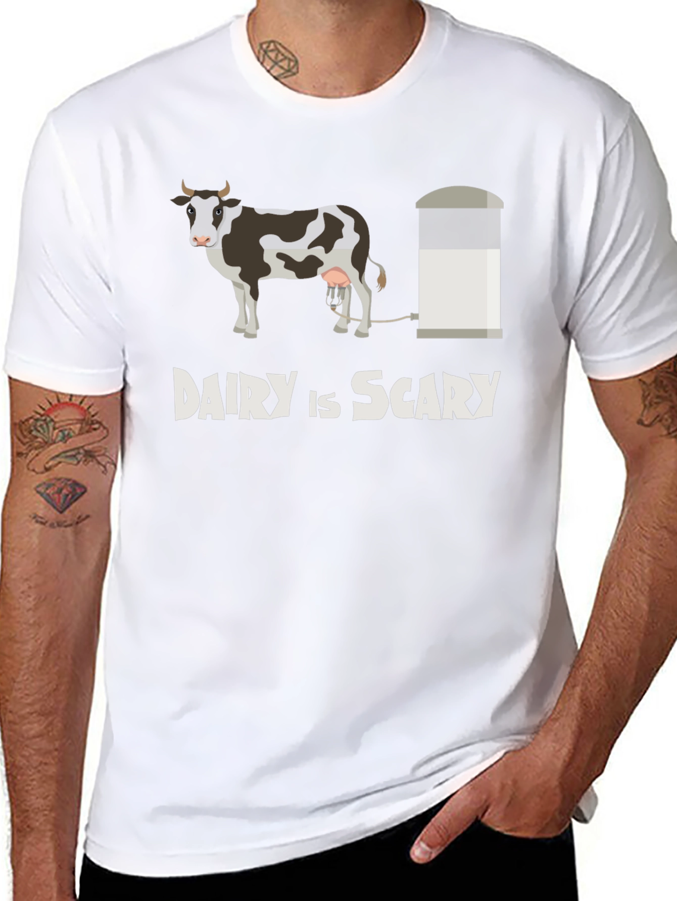 Dairy is Scary T-Shirt - Vegan Graphic Tee