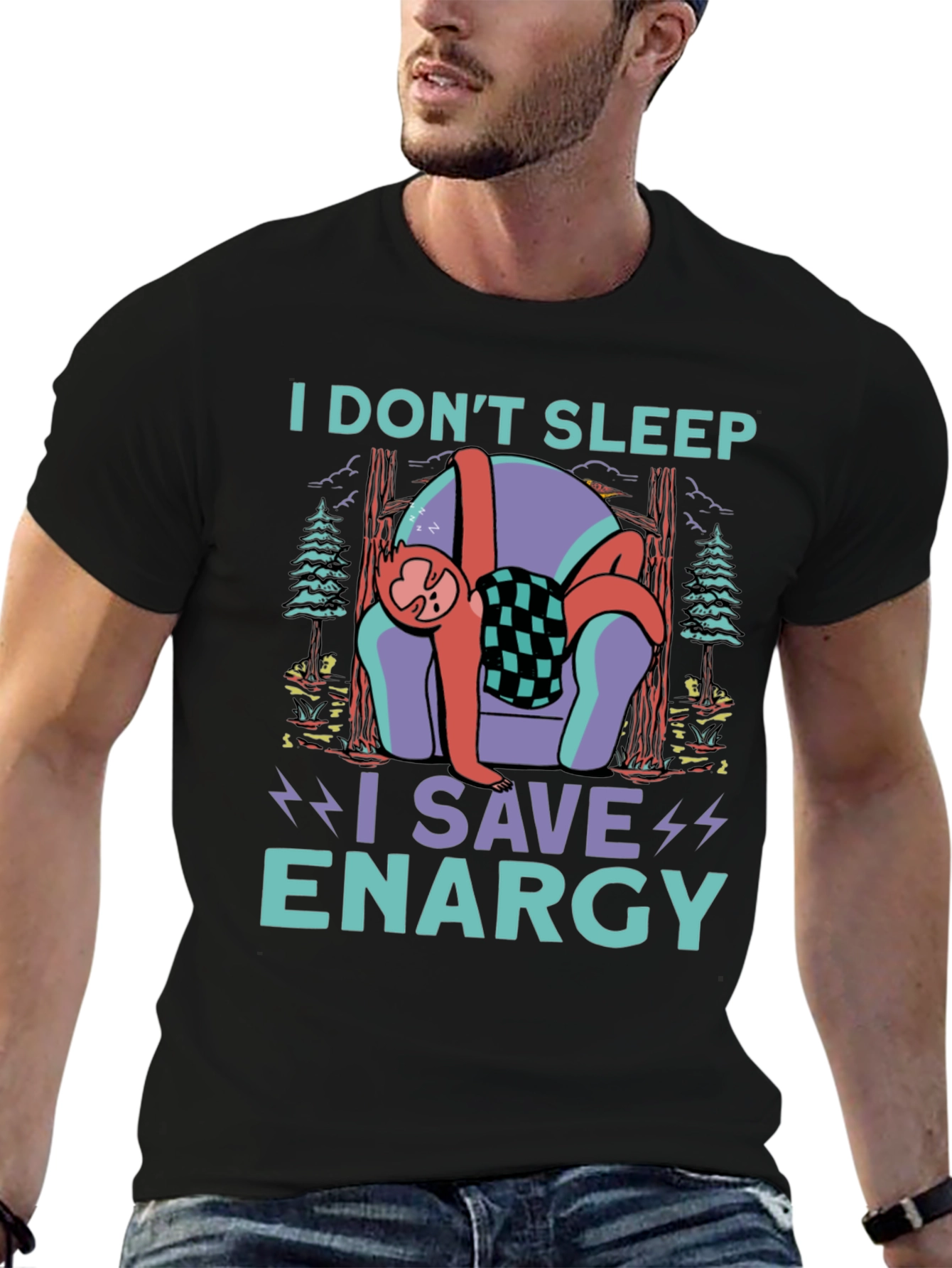 Sloth Energy Saving Graphic Tee