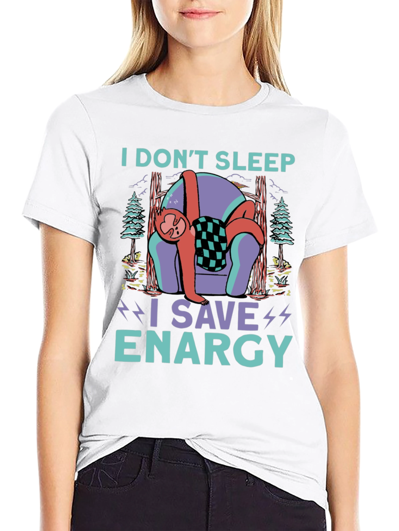 Sloth Energy Saving Graphic Tee