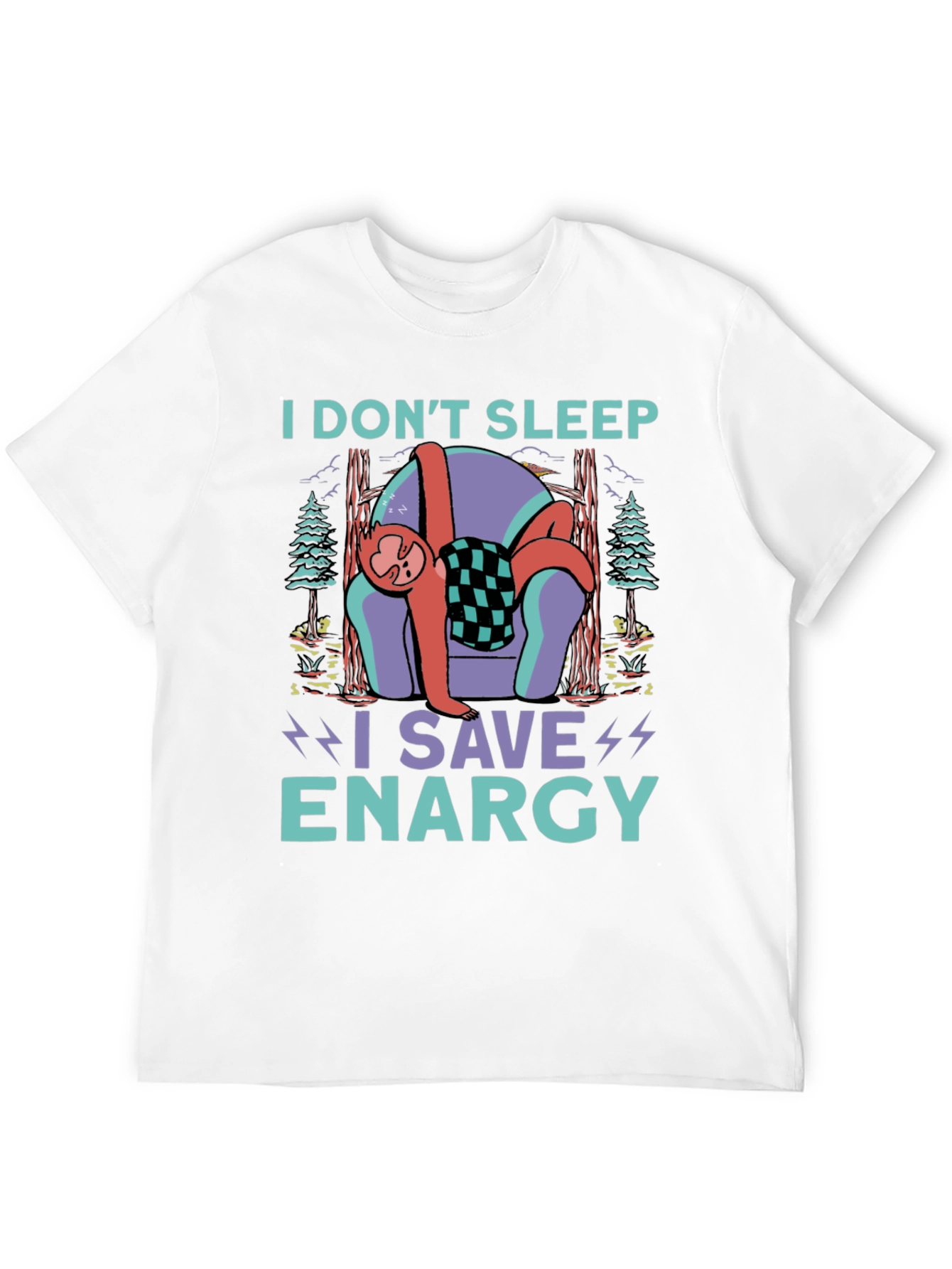Sloth Energy Saving Graphic Tee