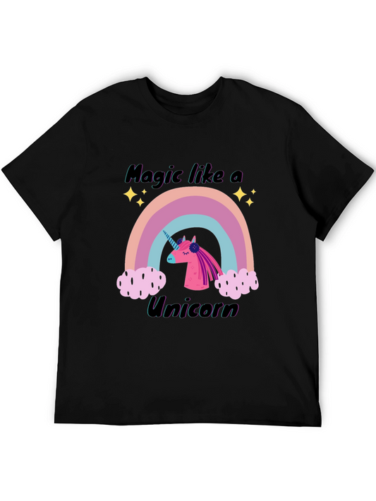 Magic Like a Unicorn Graphic Tee - Black