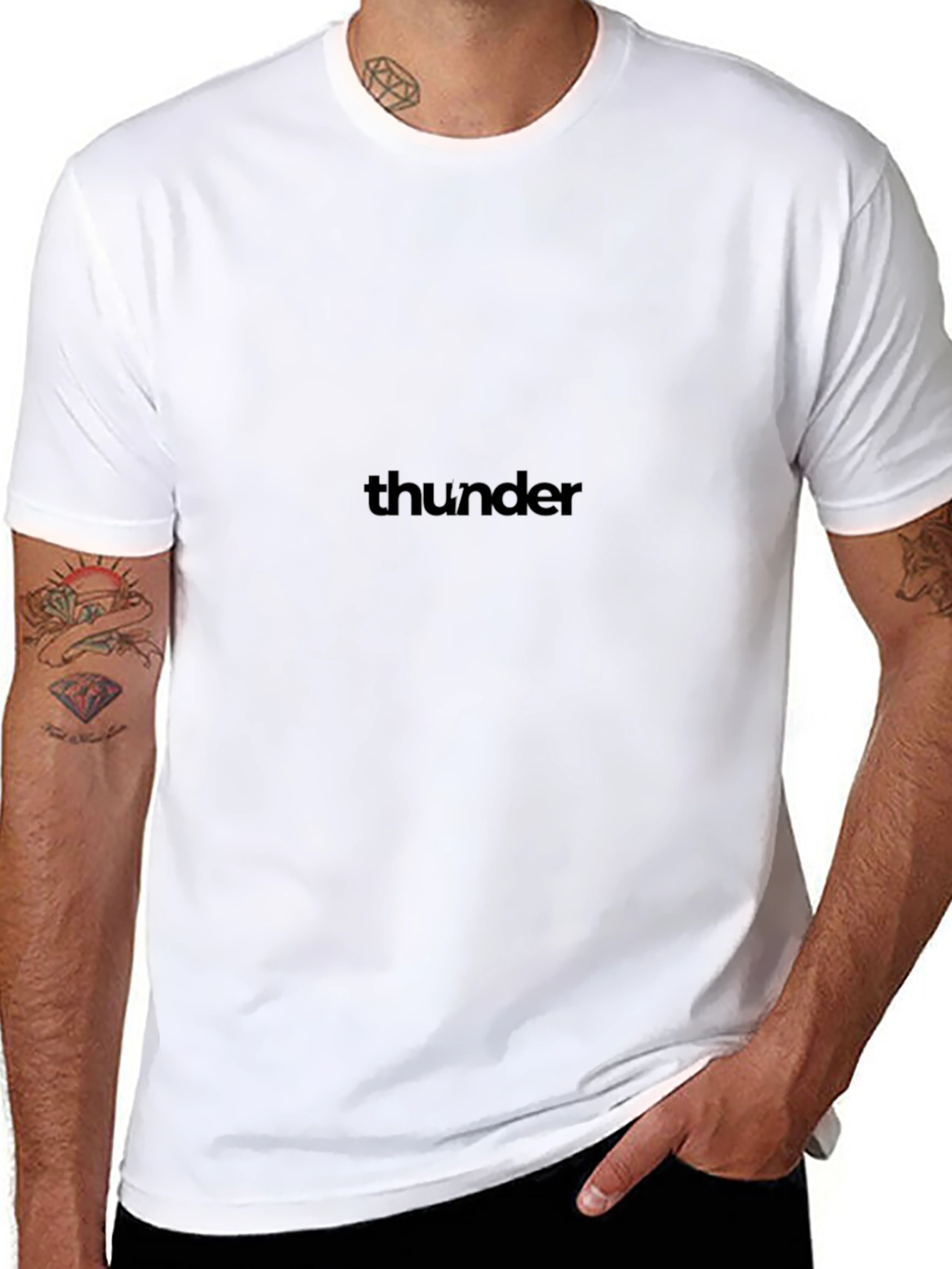 Black Thunder Graphic Tee - Cool and Stylish