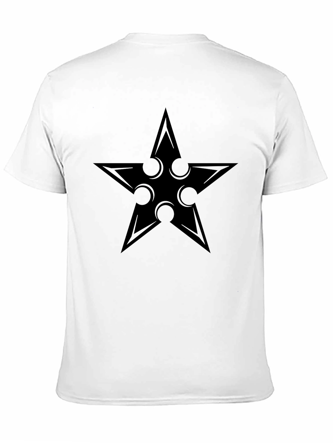 Star Logo Graphic Tee - Classic Black Cotton
