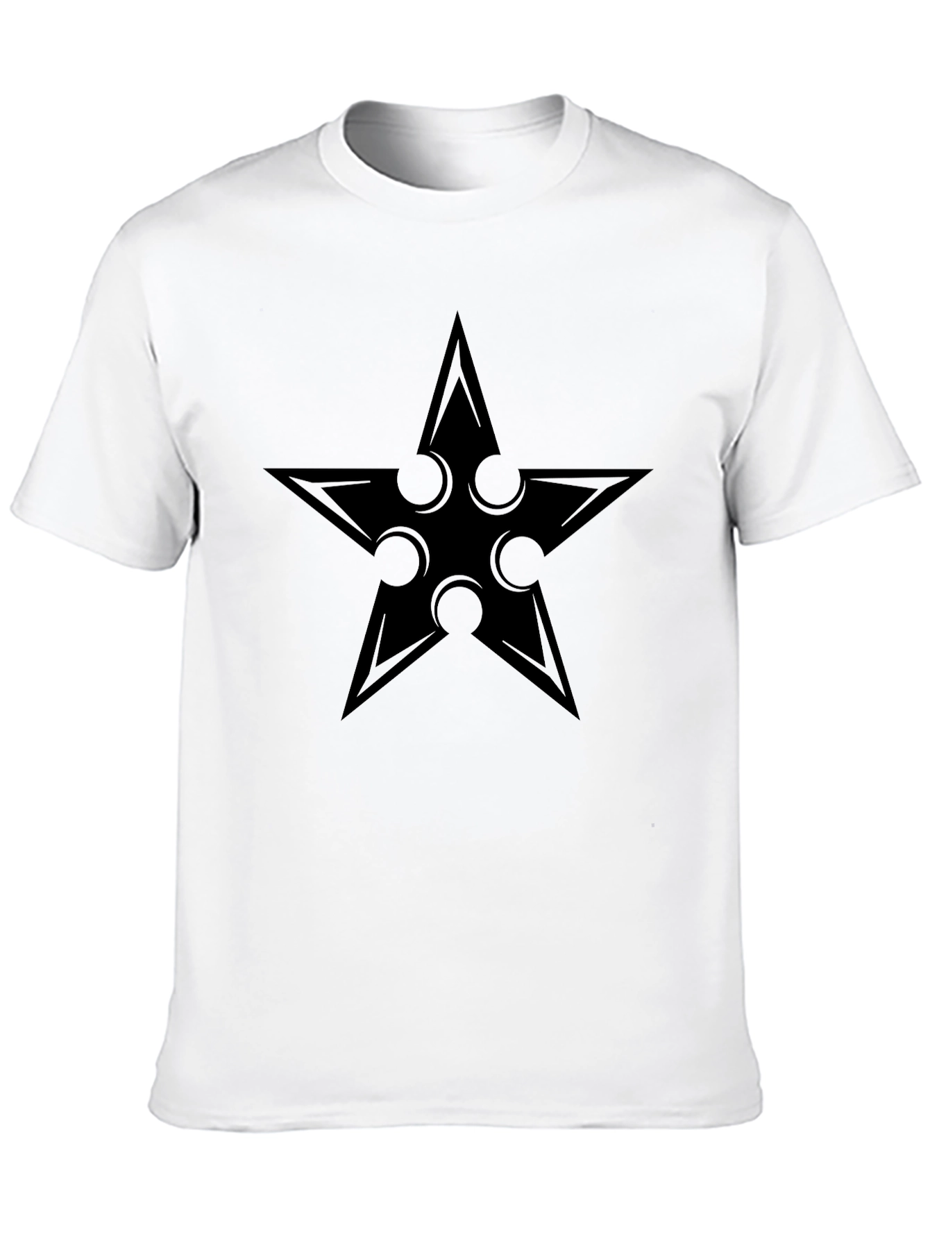 Star Logo Graphic Tee - Classic Black Cotton
