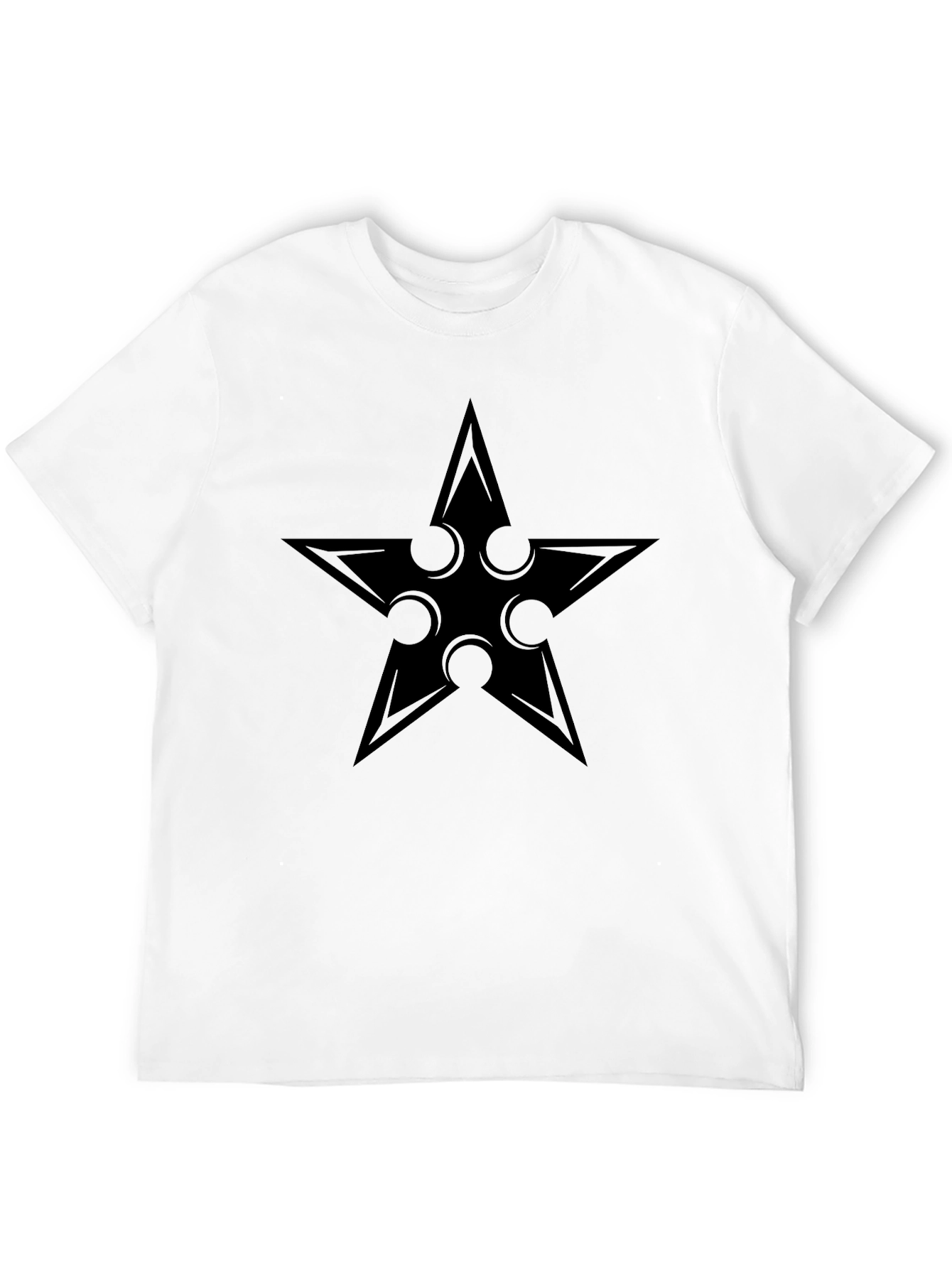 Star Logo Graphic Tee - Classic Black Cotton