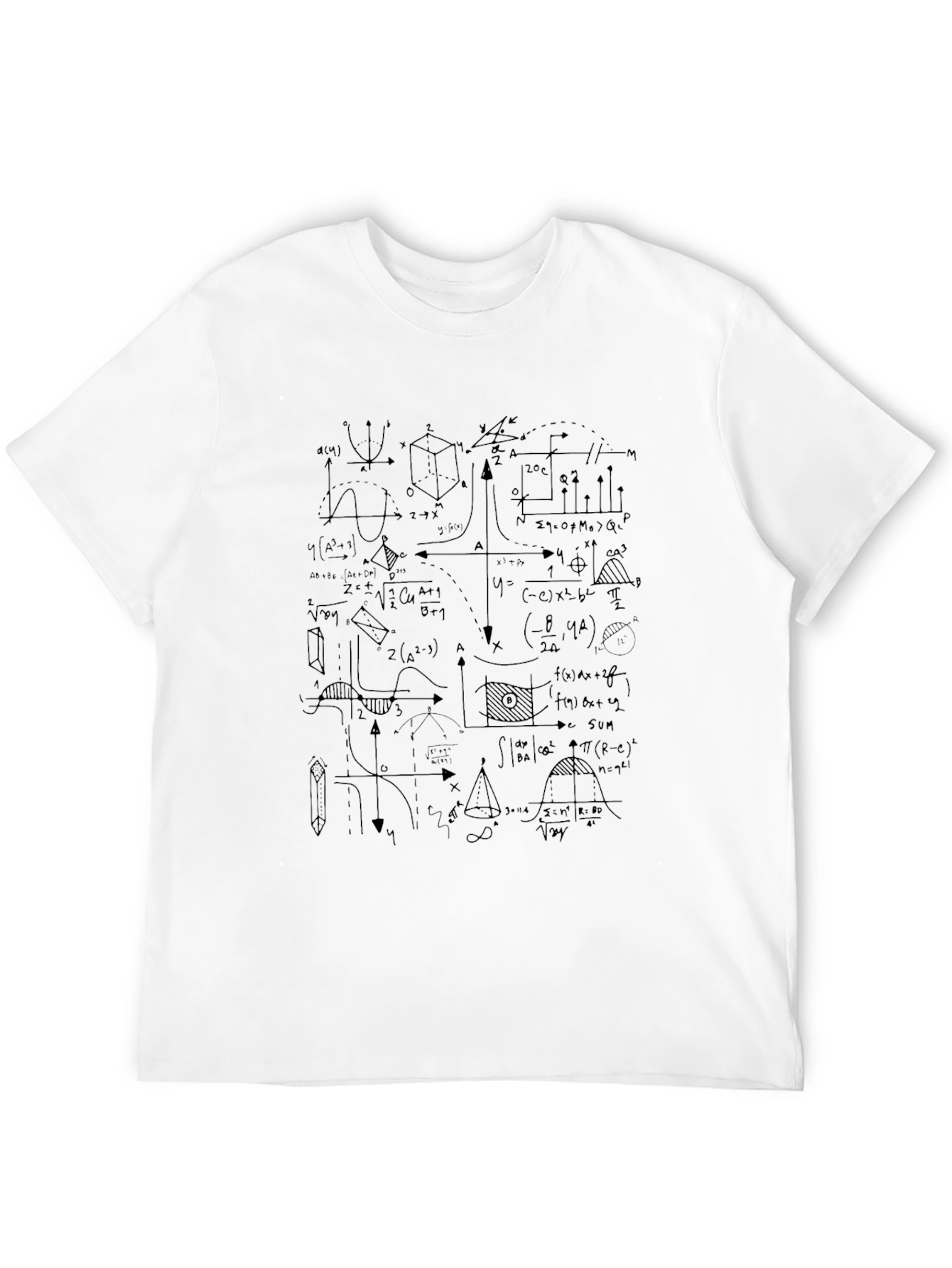 Math Equations Graphic Print T-Shirt