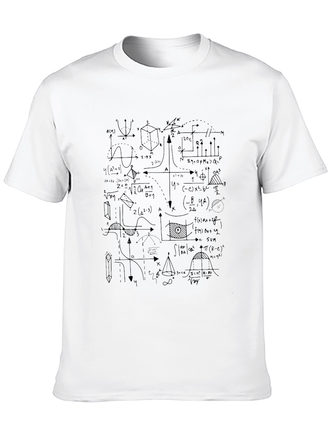 Math Equations Graphic Print T-Shirt