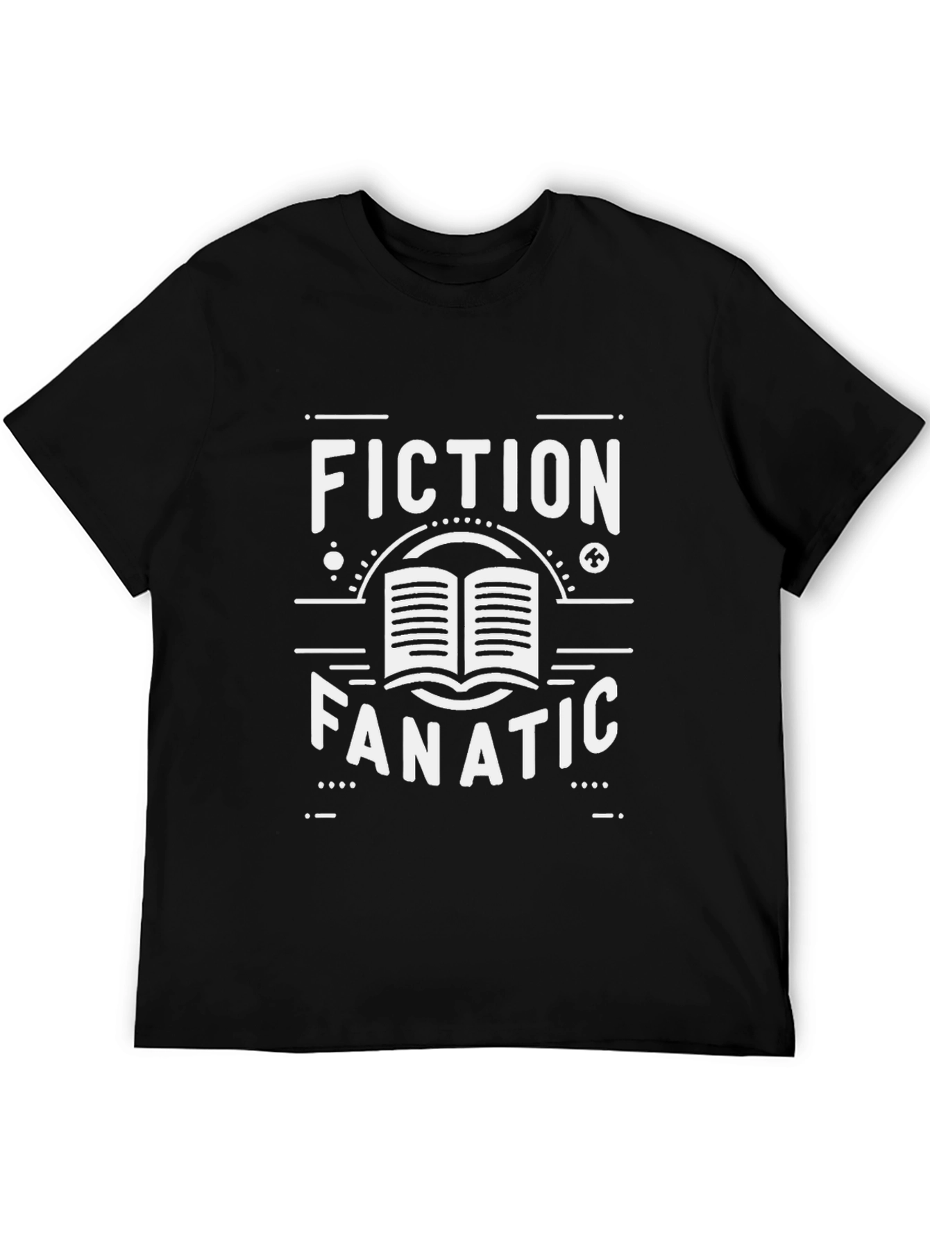 Fiction Fanatic Black T-Shirt - Book Lover Tee