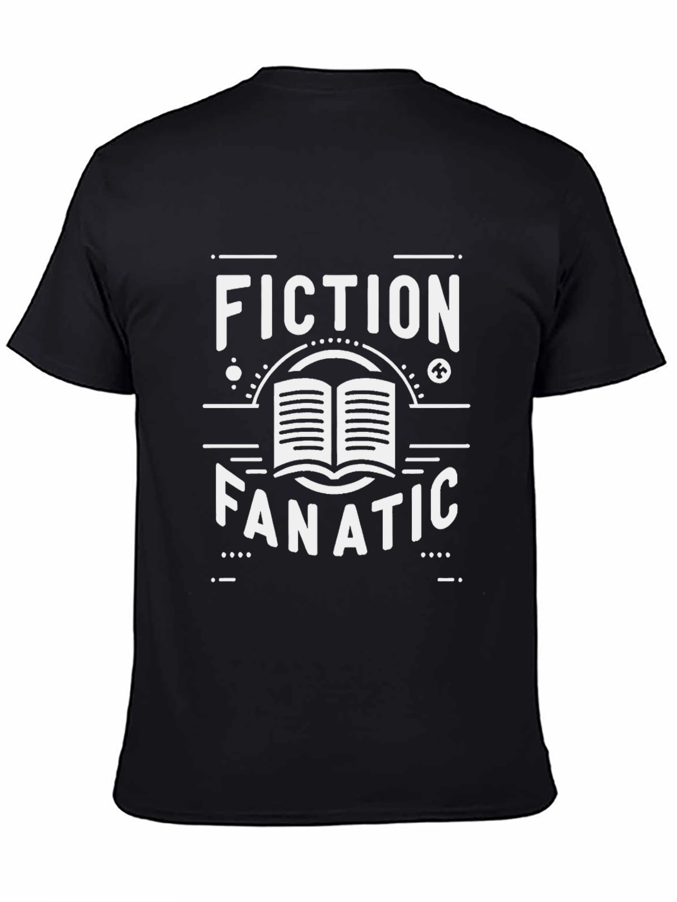 Fiction Fanatic Black T-Shirt - Book Lover Tee