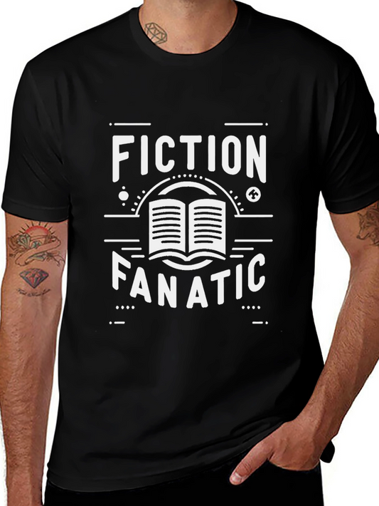 Fiction Fanatic Black T-Shirt - Book Lover Tee