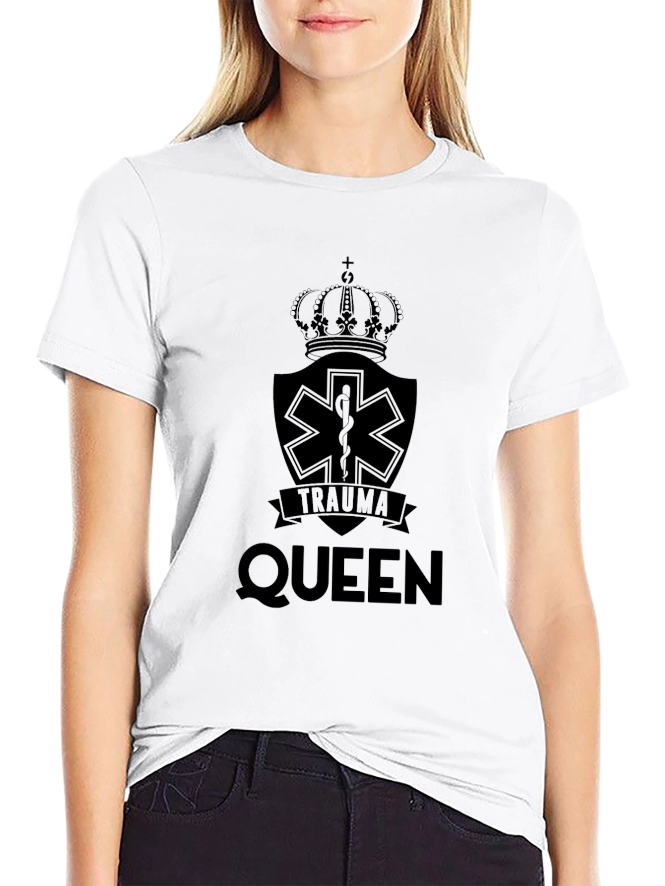 Trauma Queen Black Graphic Tee