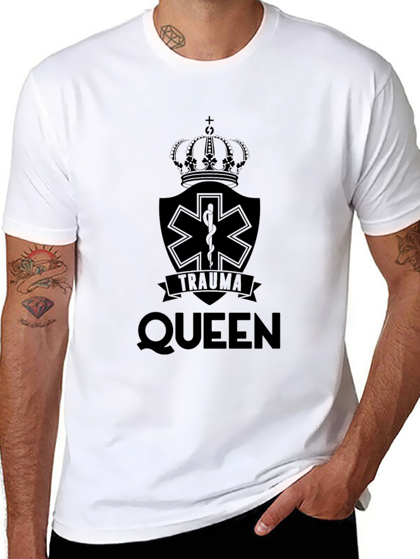 Trauma Queen Black Graphic Tee