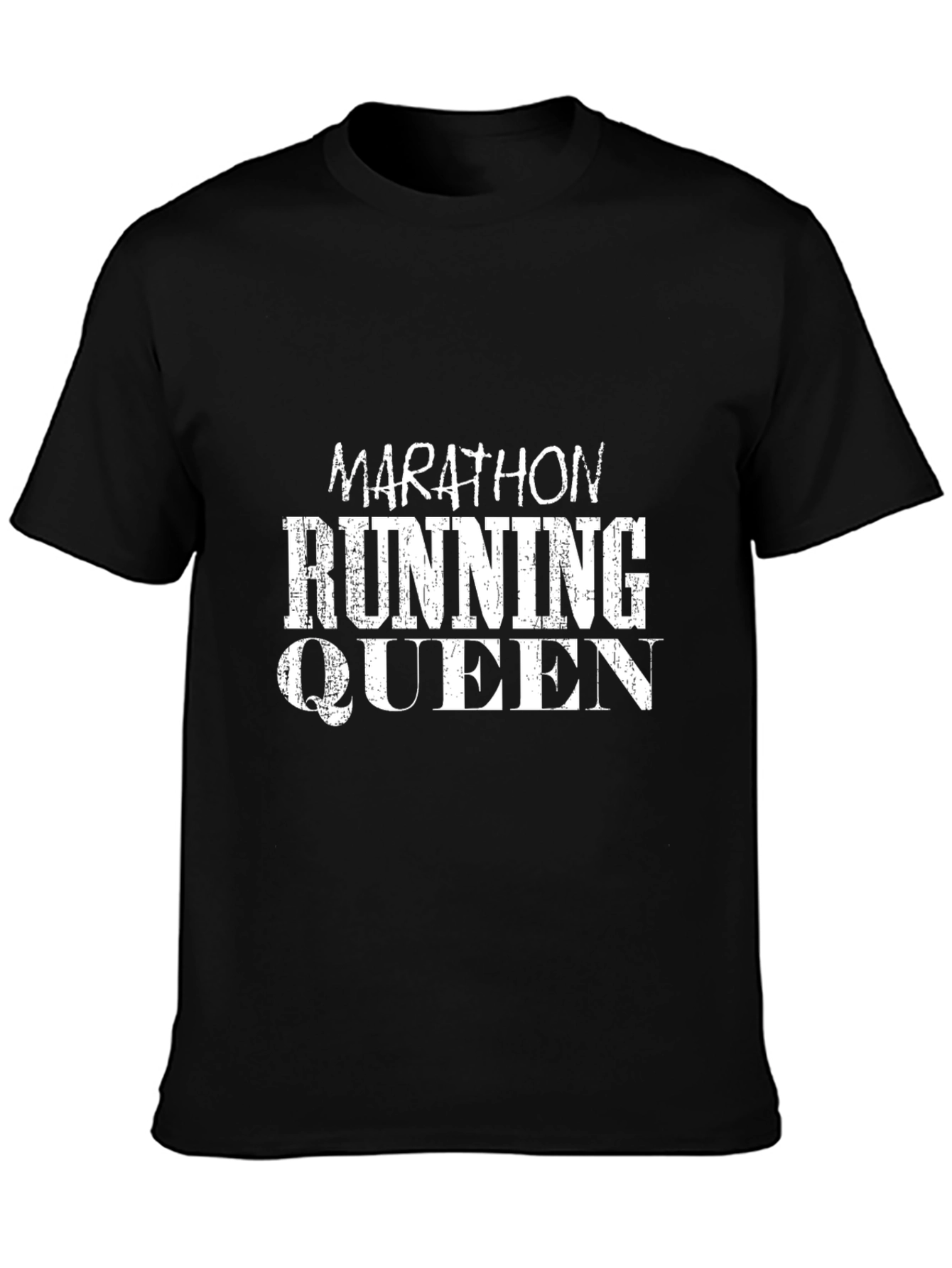 Marathon Running Queen Black T-Shirt