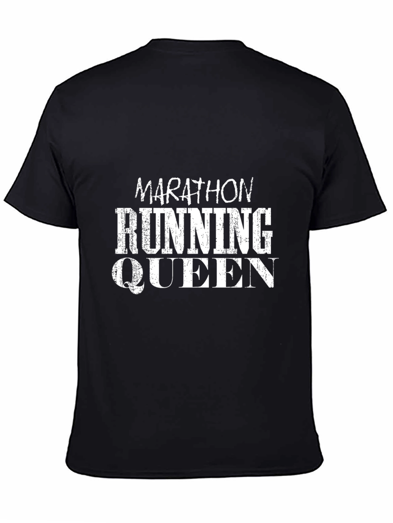 Marathon Running Queen Black T-Shirt